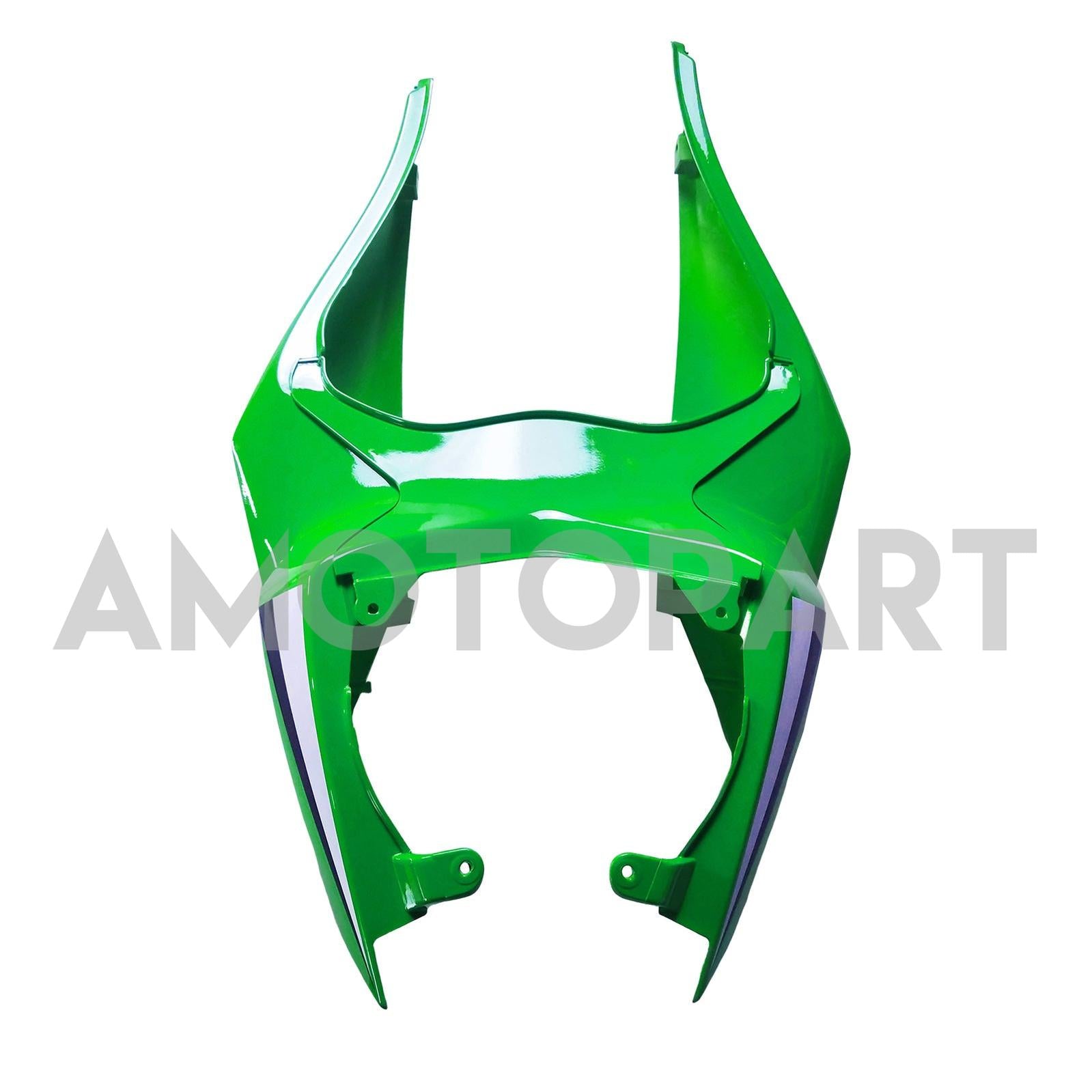Amotopart Kawasaki 2009–2012 ZX6R 636 Grün&Weißes Style2-Verkleidungskit