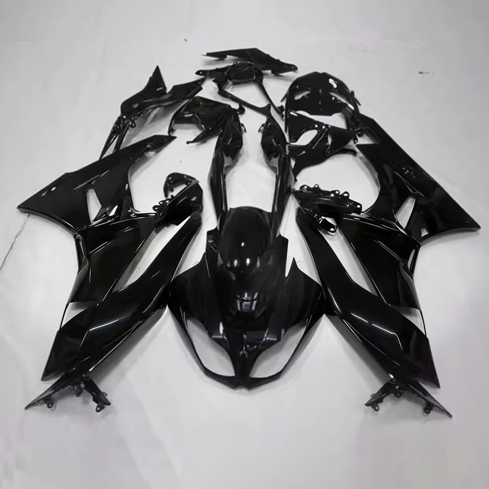 Amotopart 2009-2012 Kawasaki ZX6R 636 Black Fairing Kit