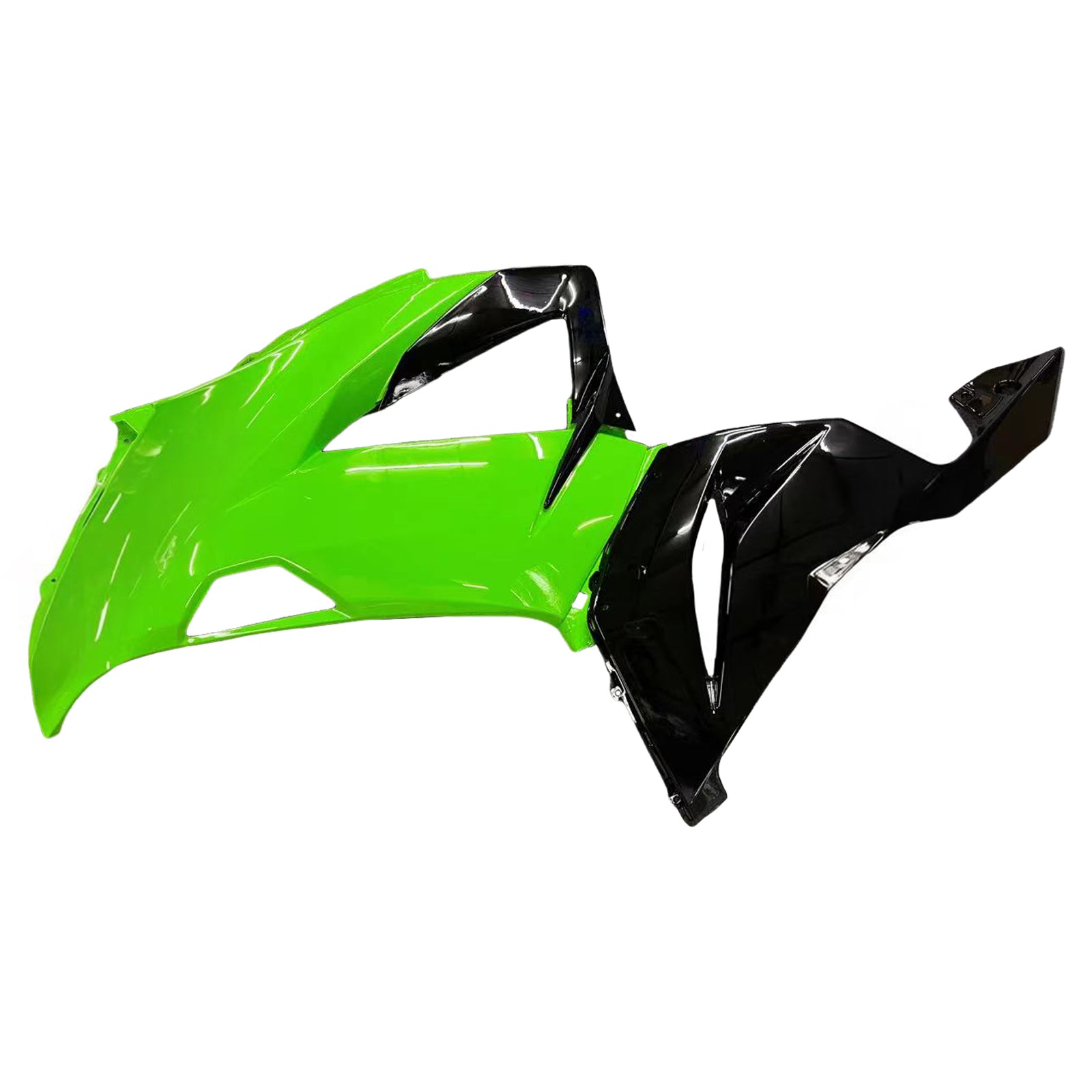 Amotopart Kawasaki 2013–2018 ZX6R 636 Grün Schwarz Verkleidungsset