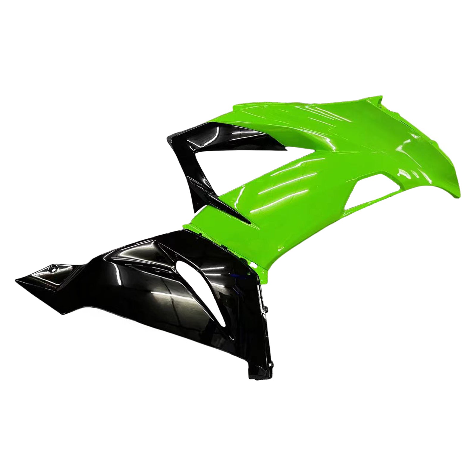 Amotopart Kawasaki 2013–2018 ZX6R 636 Grün Schwarz Verkleidungsset