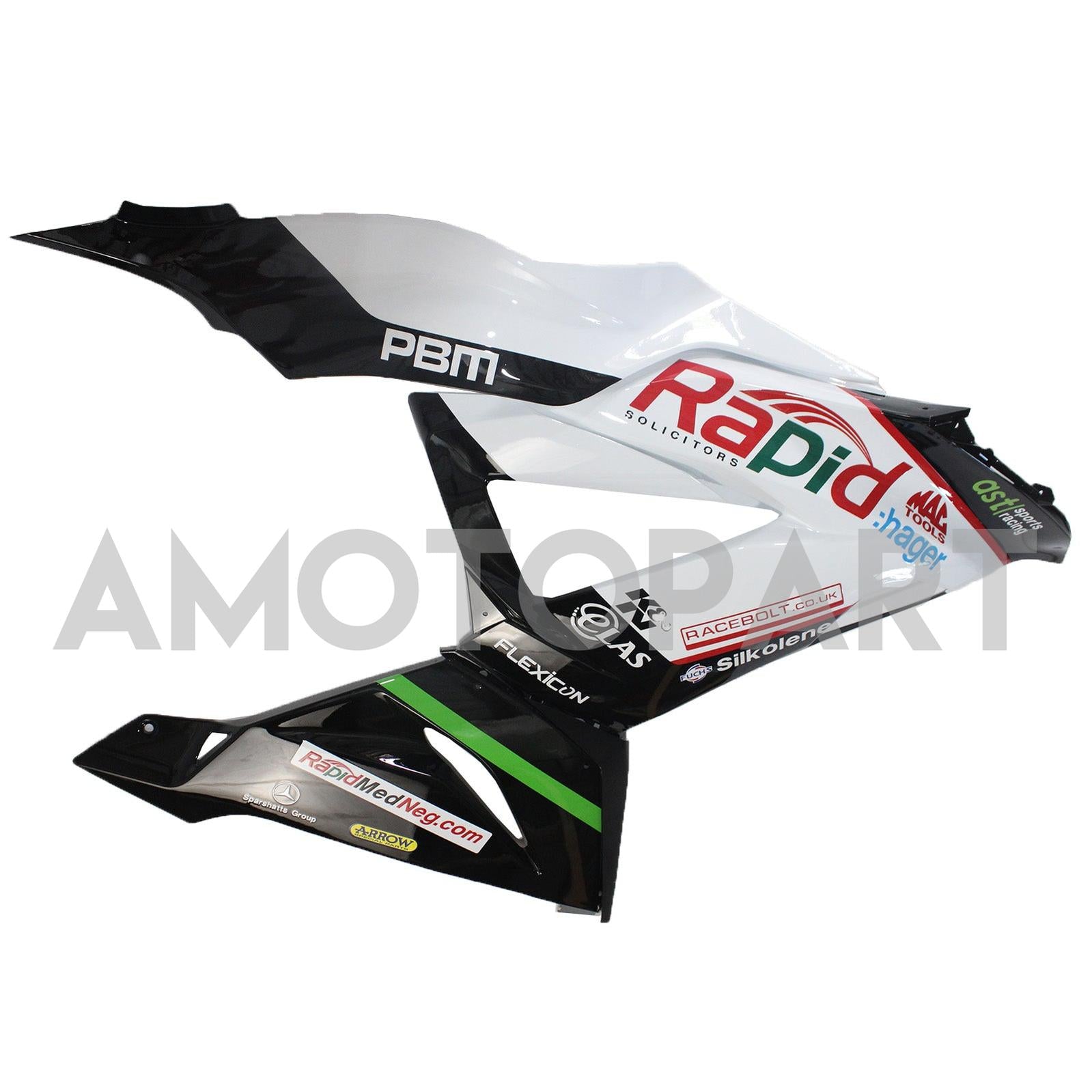 Amotopart Kawasaki 2013-2018 ZX6R 636 Schwarzweißverkleidungskit