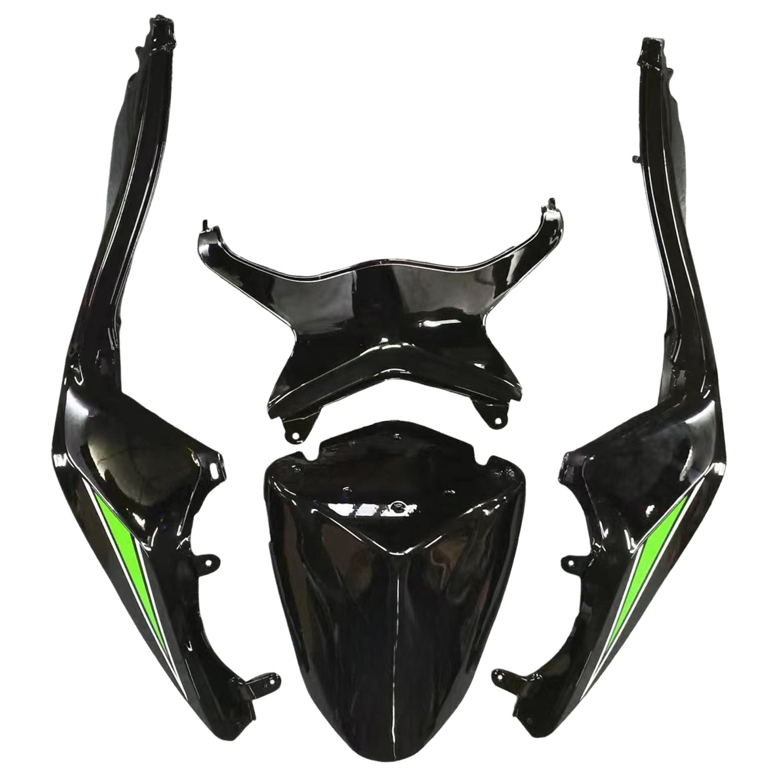 Amotopart Kawasaki ZX6R 636 2013-2018 Vert&BKit de carénage Style3 manquant