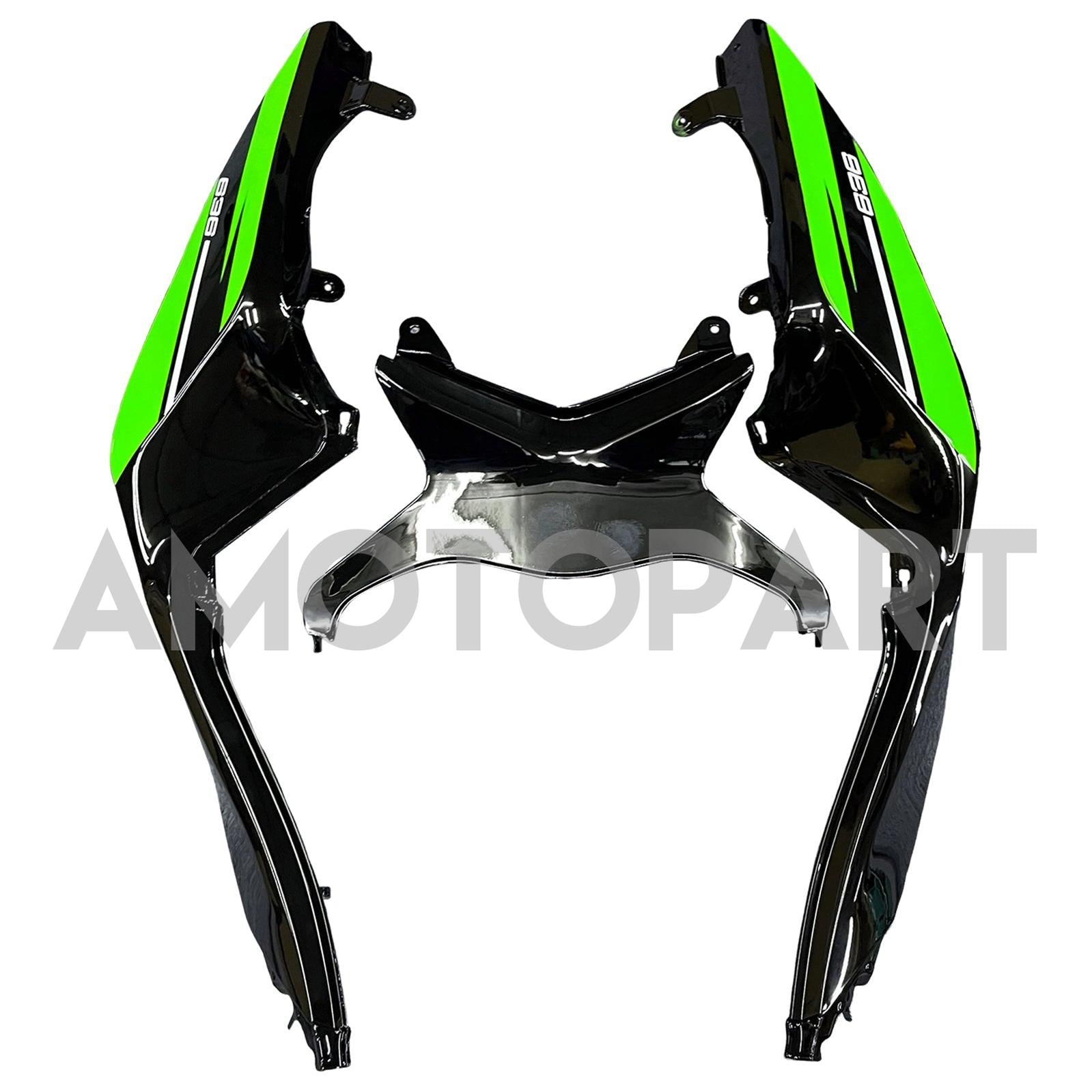 Amotopart Kawasaki ZX6R 636 2013-2018 Green&Black Style2 Fairing Kit