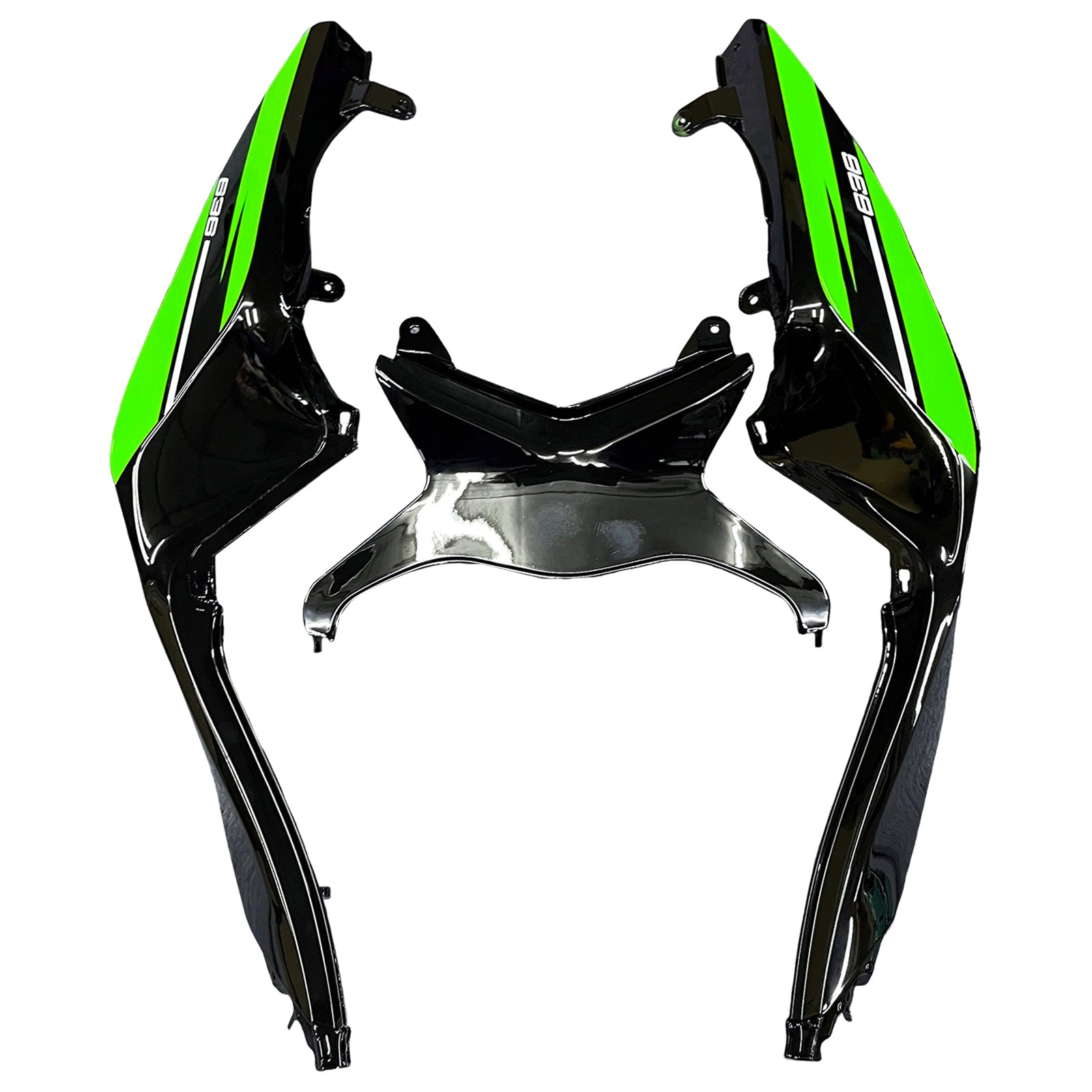 Amotopart Kawasaki ZX6R 636 2013-2018 Zestaw Fair Green & Black Style2