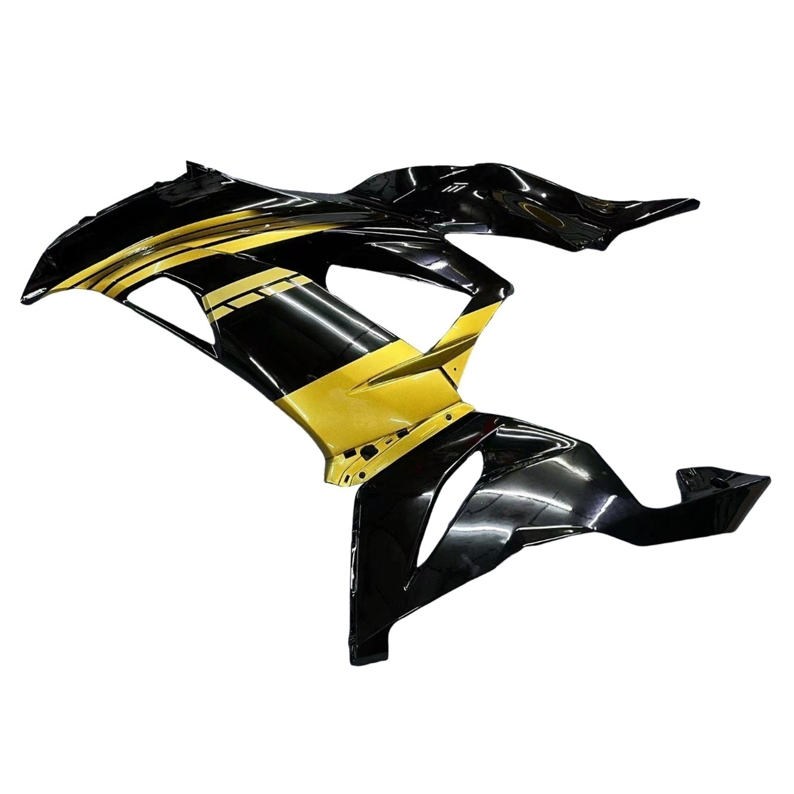 Amotopart Kawasaki ZX6R 636 2013-2018 Gold&Black Style3 Fairing Kit