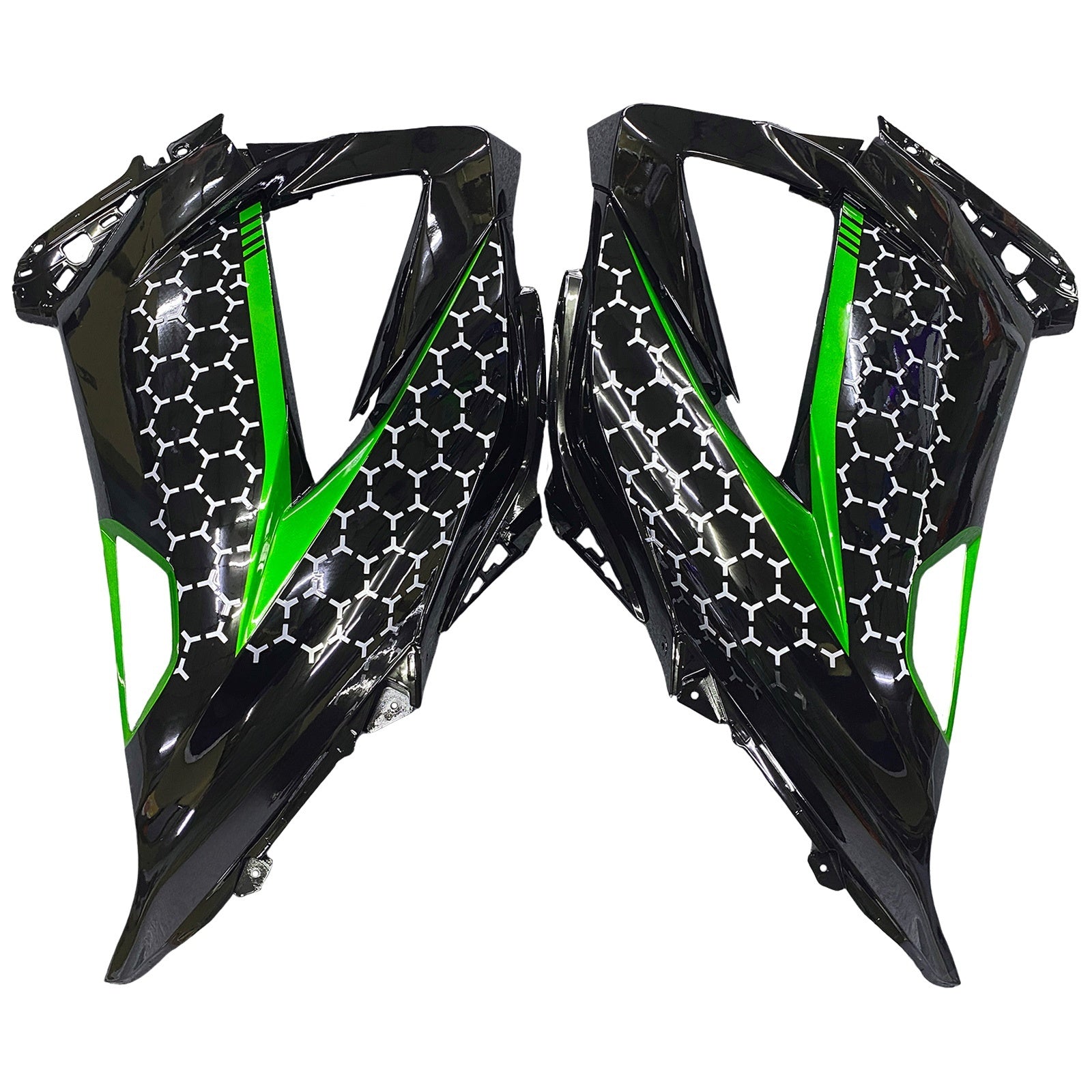 Amotopart Kawasaki ZX6R 636 2013-2018 Green&Black Style4 Fairing Kit