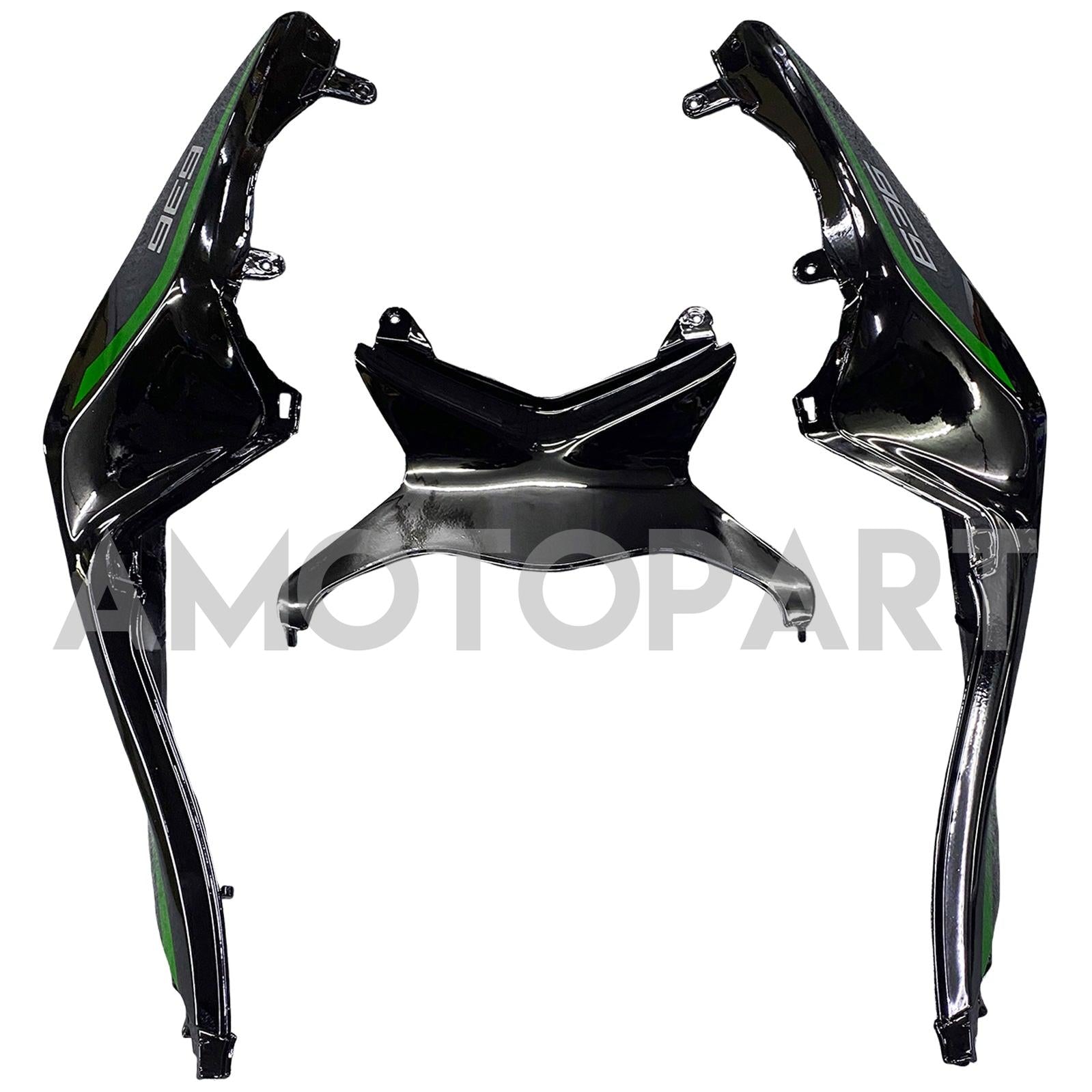Amotopart Kawasaki ZX6R 636 2013-2018 グリーン&ブラック Style4 フェアリングキット