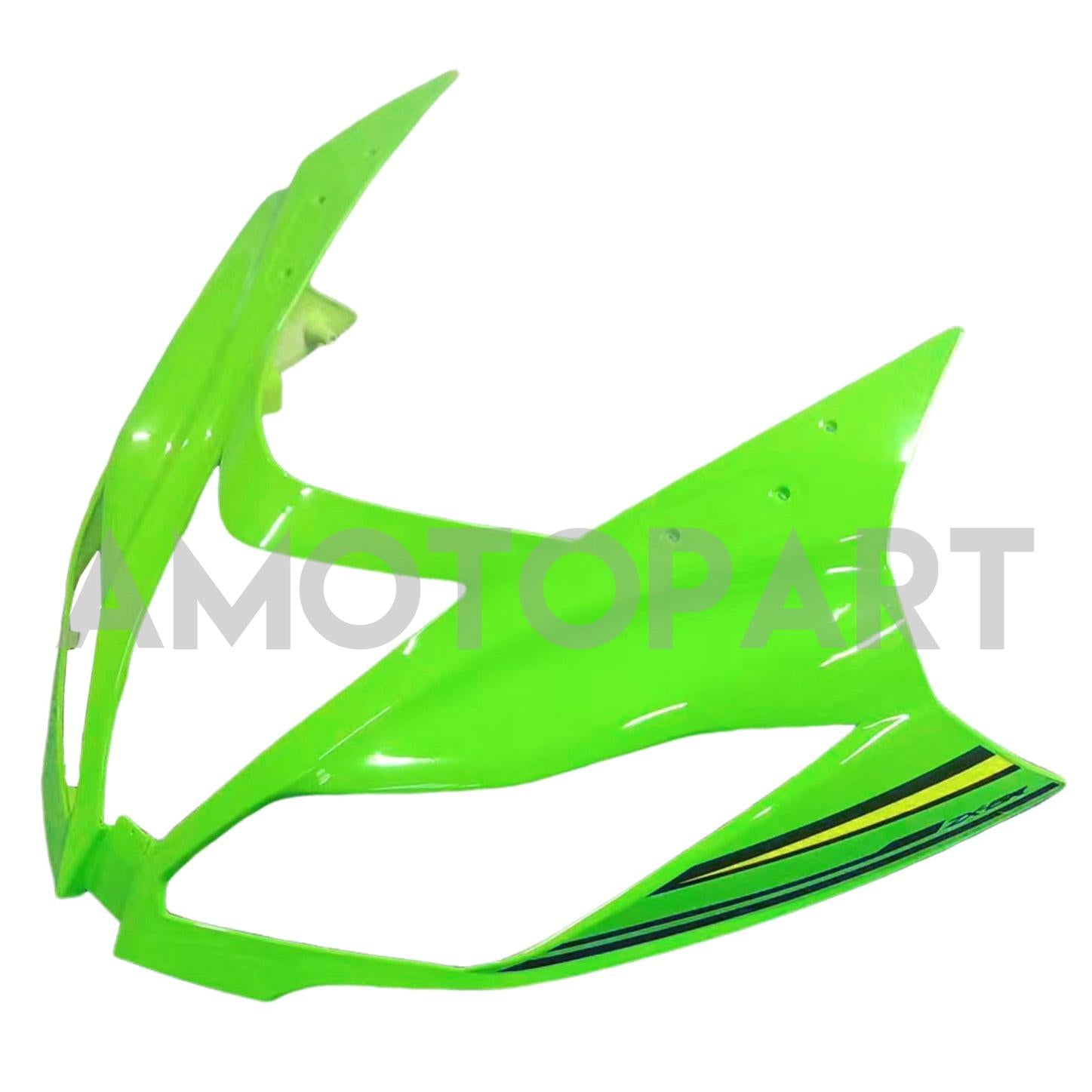 Amotopart Kawasaki ZX6R 636 2013-2018 グリーン & ブラック スタイル 5 フェアリングキット