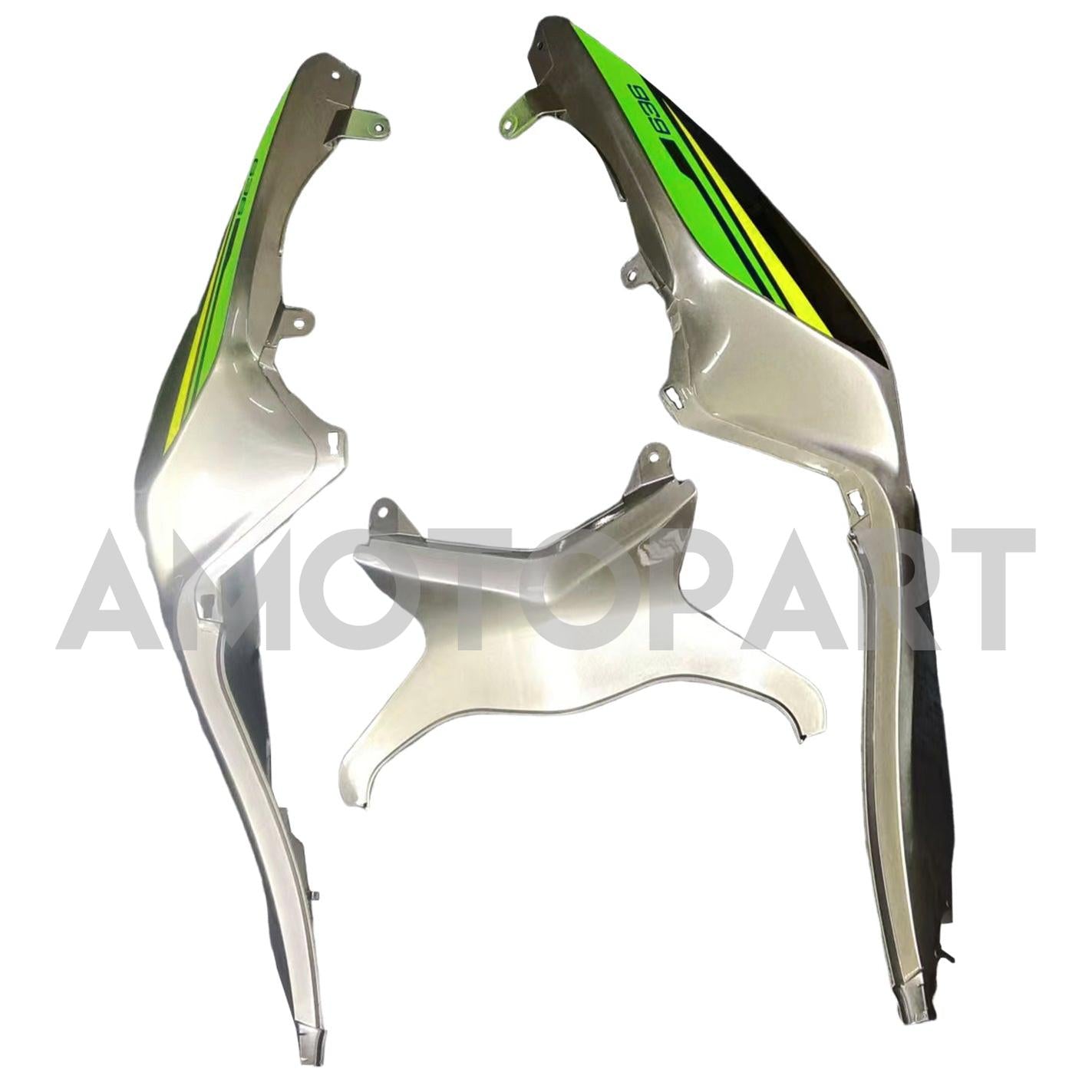 Amotopart Kawasaki ZX6R 636 2013-2018 グリーン & ブラック スタイル 5 フェアリングキット