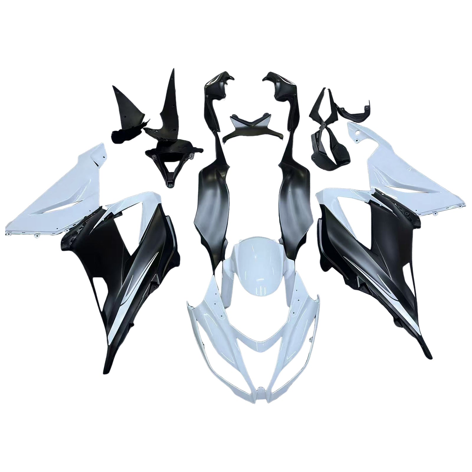 AMOTOPART KAWASAKI ZX6R 636 2013-2018 WIT & BLAC