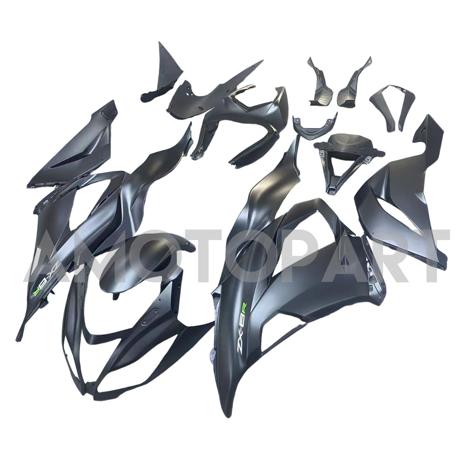 Amotopart Kawasaki ZX6R 636 2013-2018 ブラック フェアリングキット
