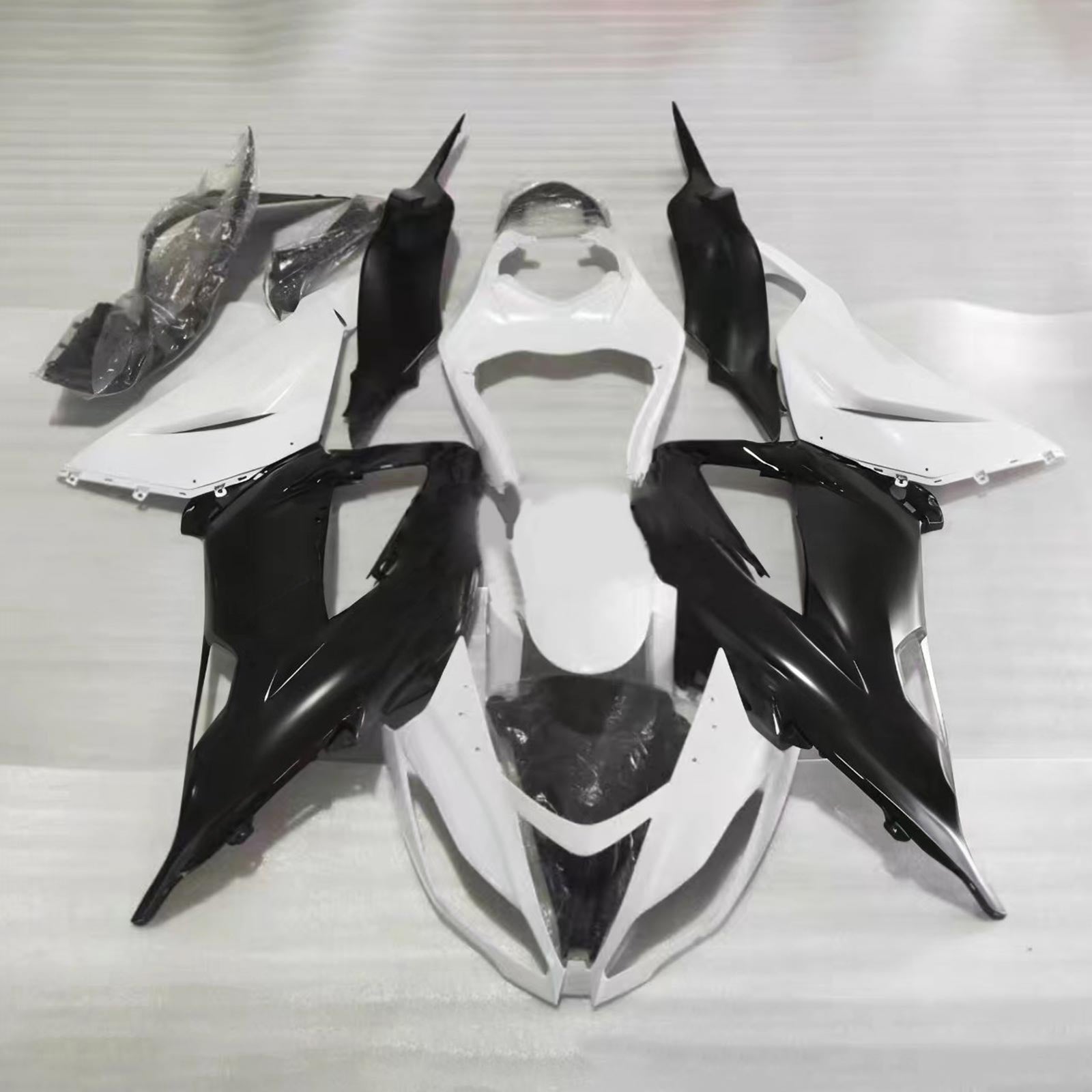 Amotopart Kawasaki ZX6R 636 2013-2018 White & Black Style3 Failing Kit