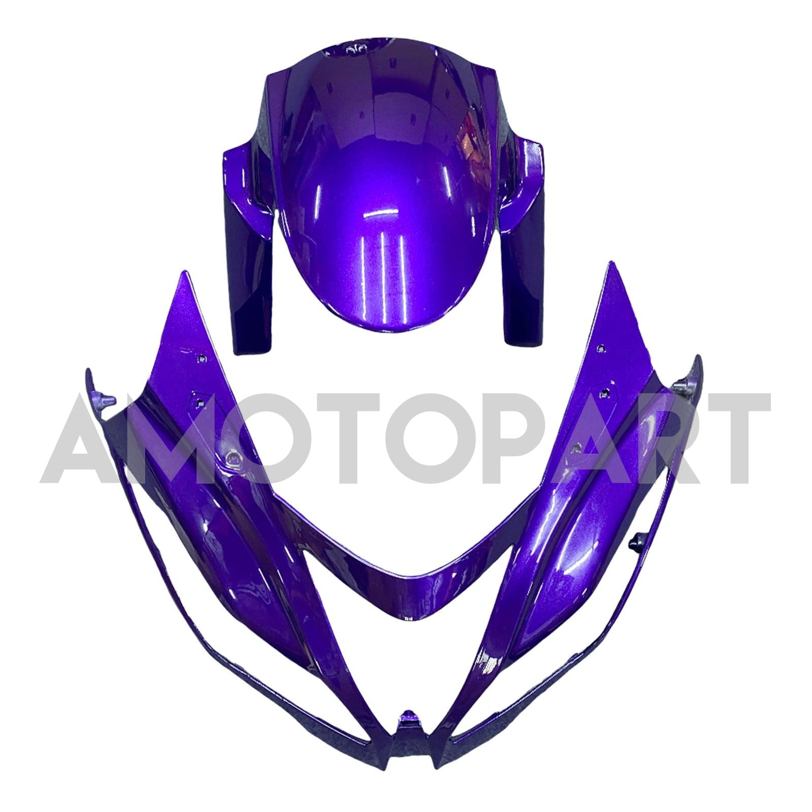 Amotopart Kawasaki ZX6R 636 2013-2018 Lila & Schwarzes Verkleidungskit