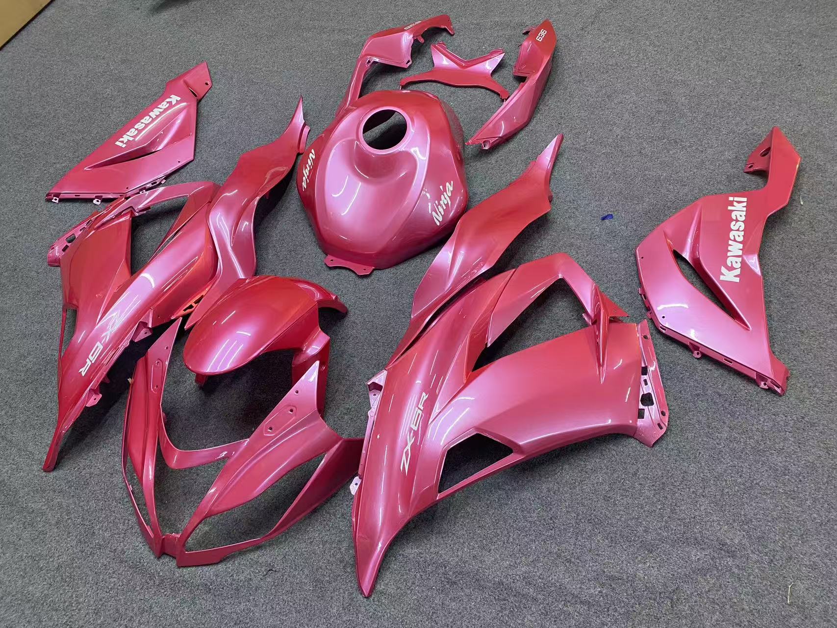 Amotopart 2013-2018 Kawasaki ZX6R 636 Pink Fairing Kit