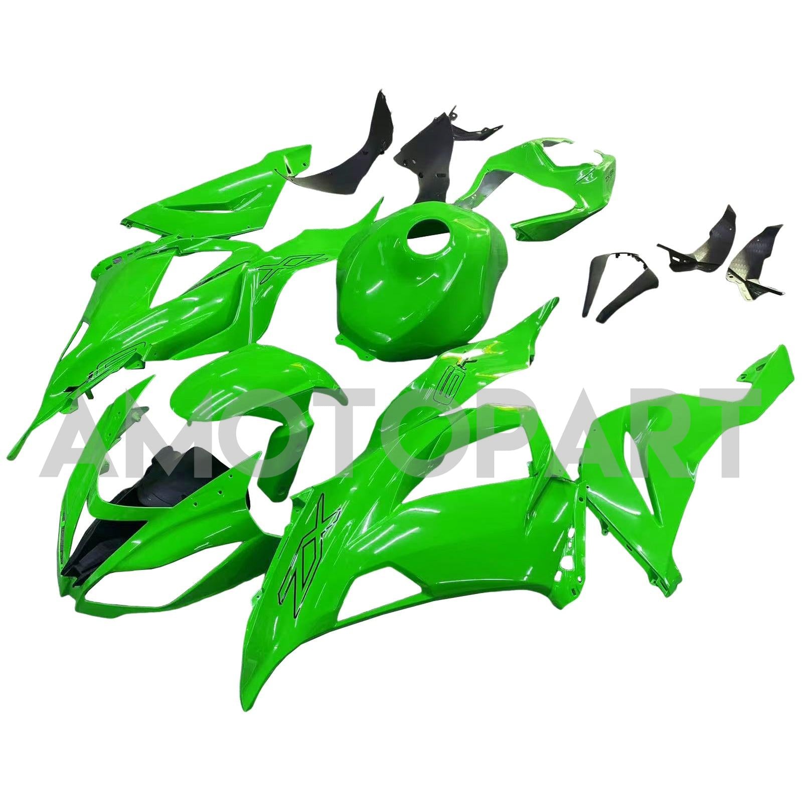 Amotopart 2013-2018 Kawasaki ZX6R 636 Light Green Fairing Kit