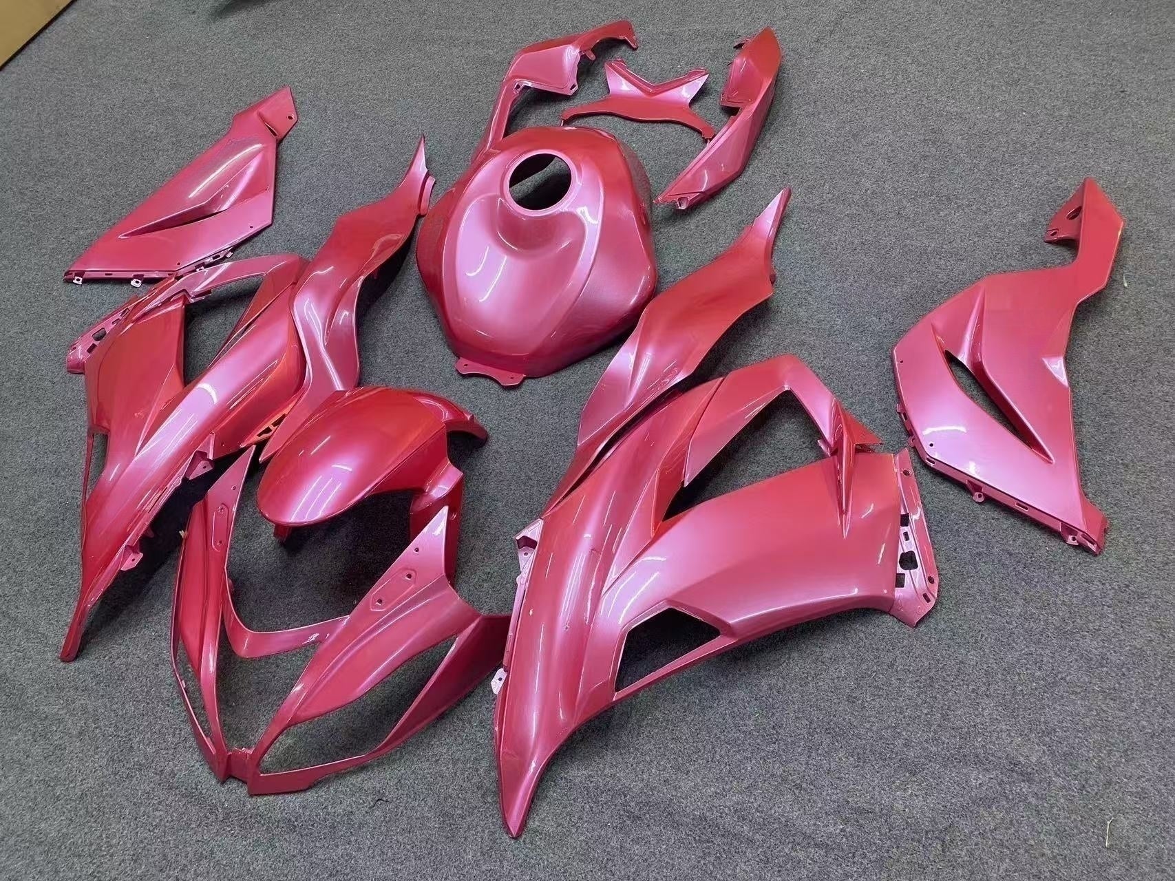 Amotopart 2013-2018 Kawasaki ZX6R 636 Pink Fairing Kit