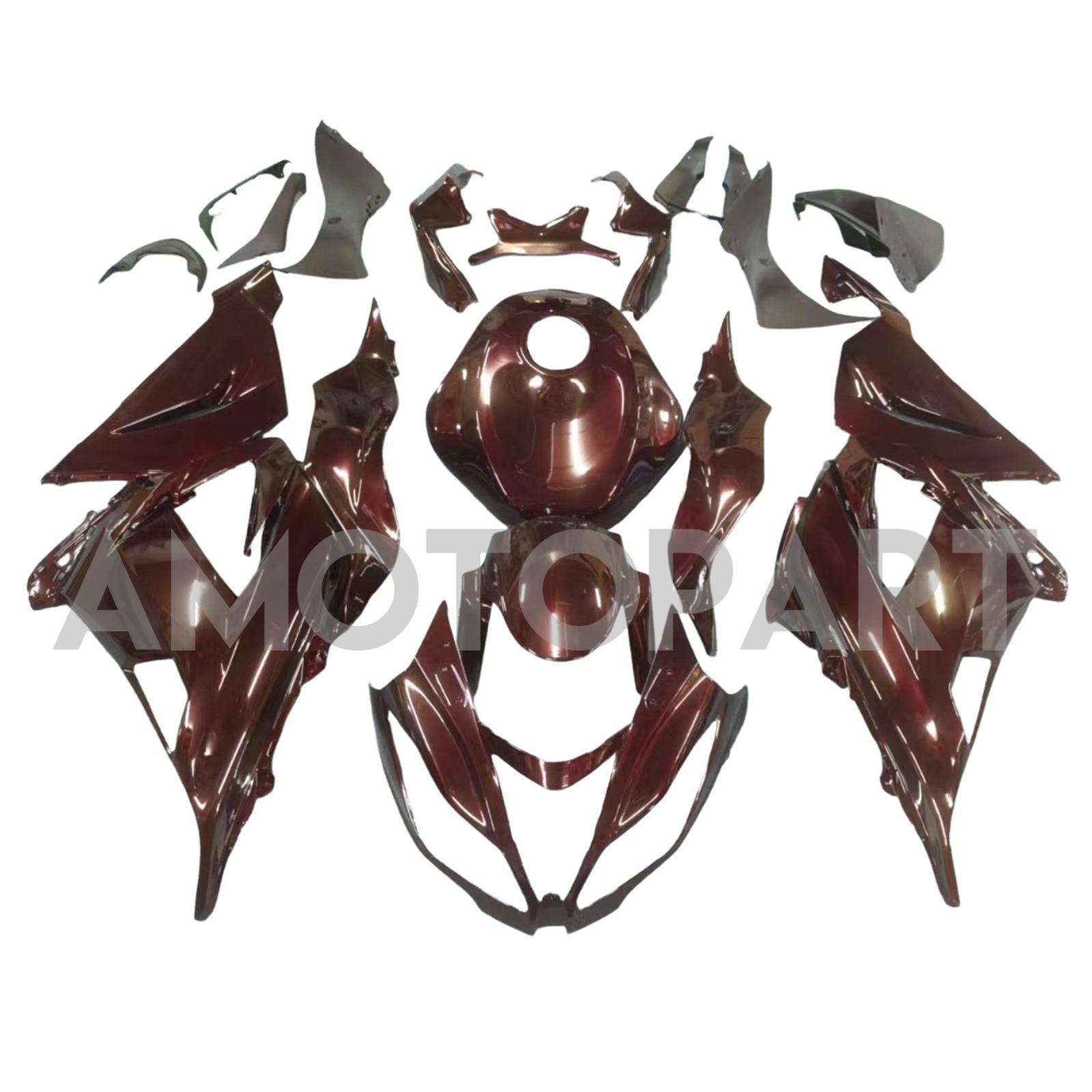 Amotopart 2013-2018 Kawasaki ZX6R 636 Dark Red Fairing Kit