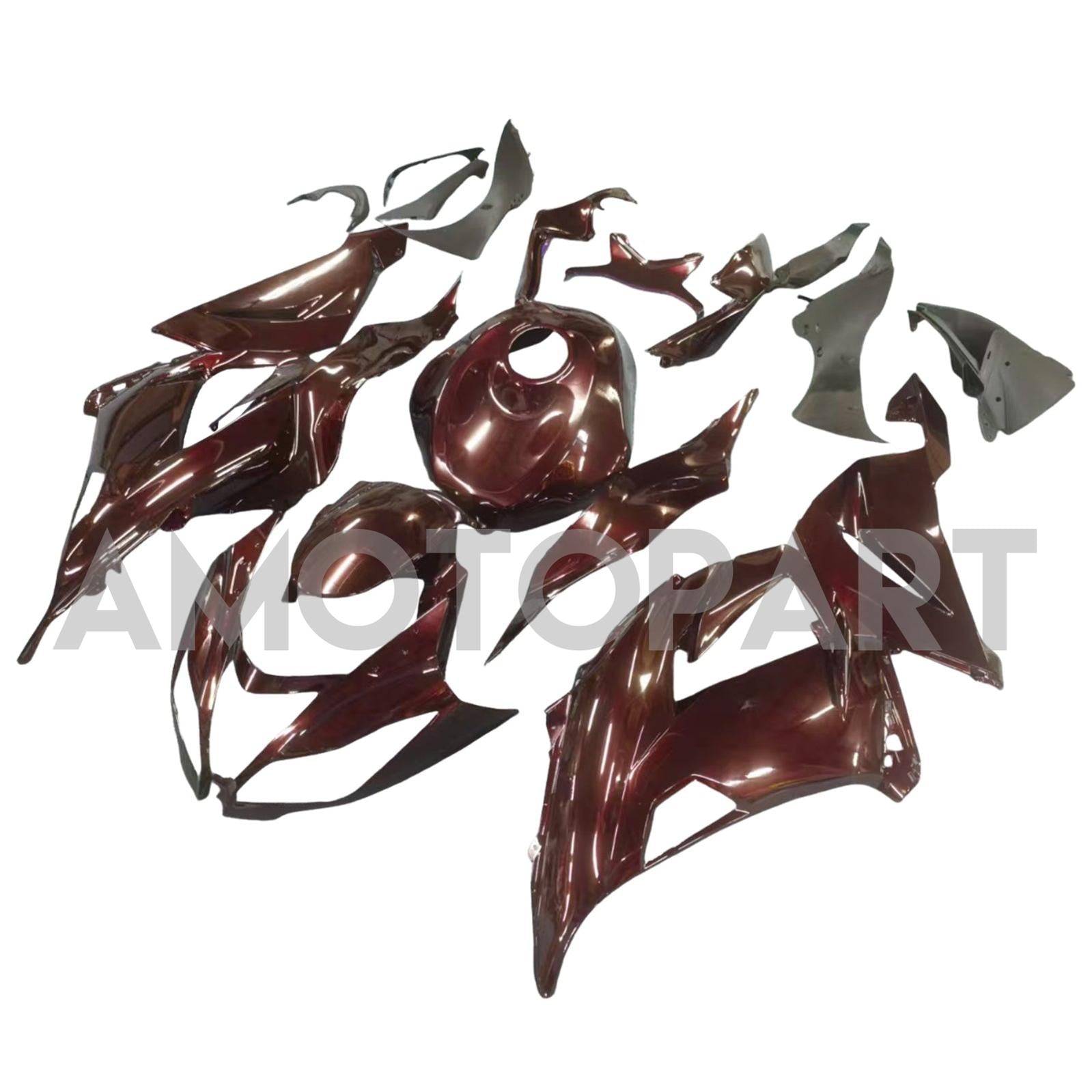 Amotopart 2013-2018 Kawasaki ZX6R 636 Dark Red Fairing Kit