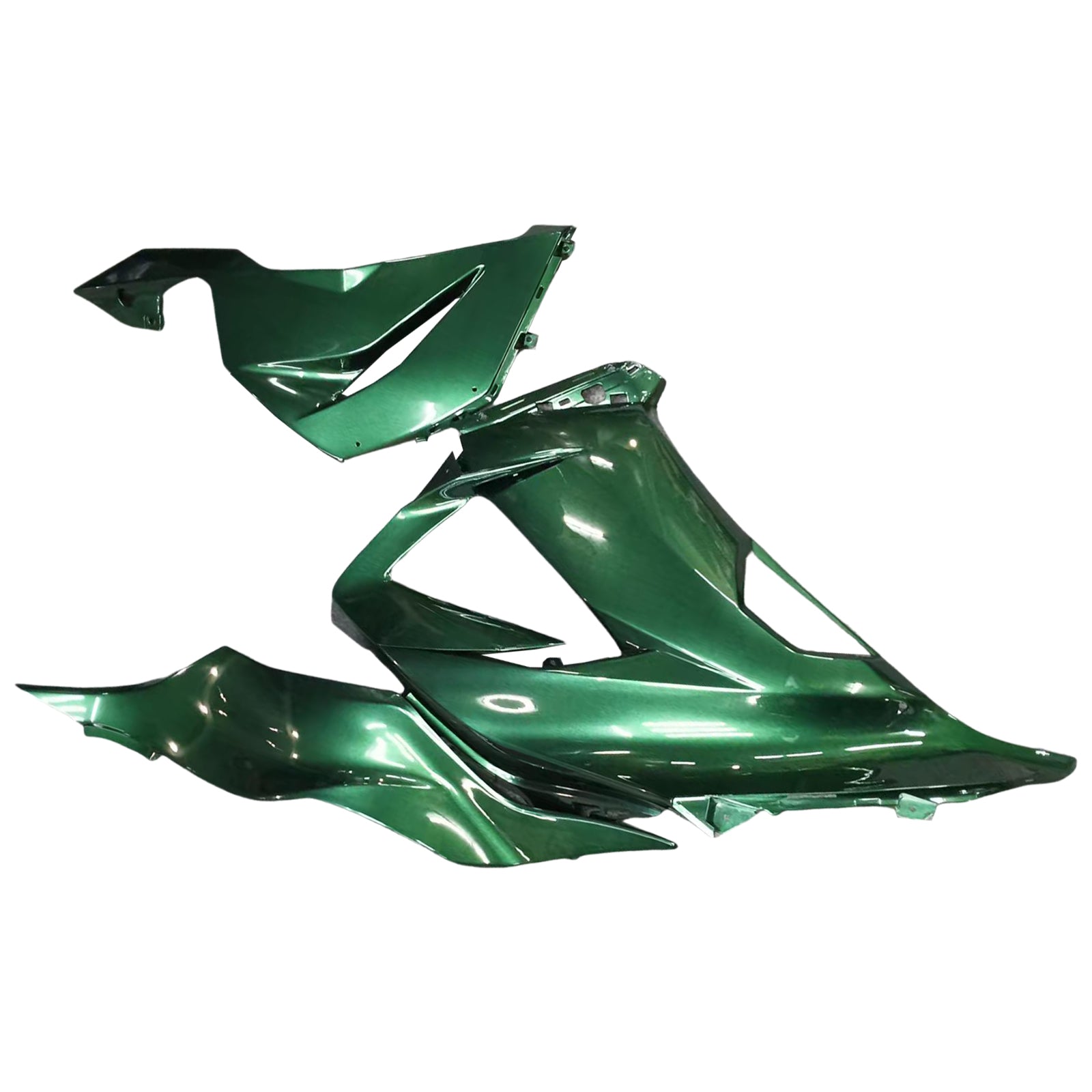 Amotopart 2013-2018 Kawasaki ZX6R 636 Black Green Fairing Kit