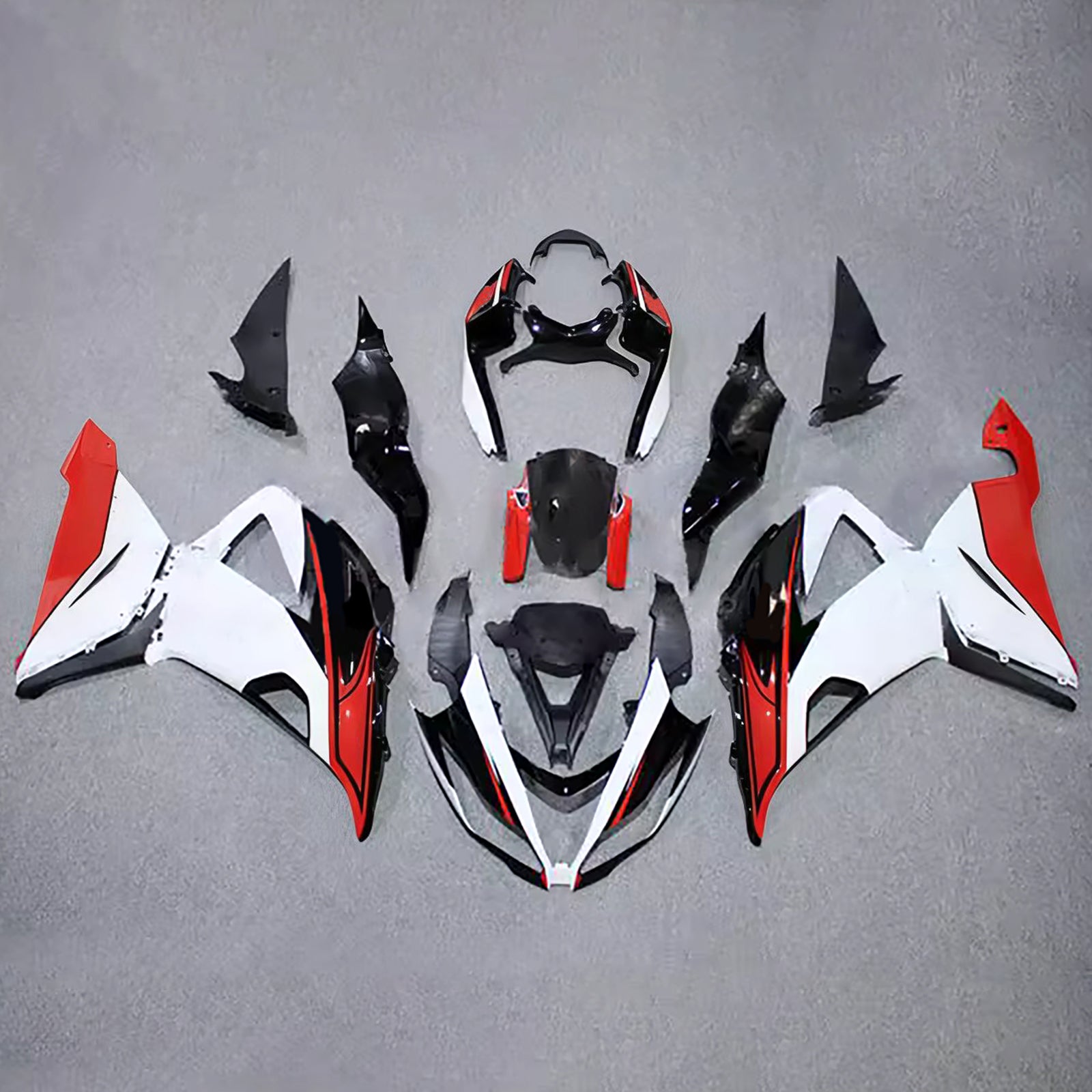 Amotopart 2013-2018 Kit carena Kawasaki ZX6R 636 Bianco Nero Rosso