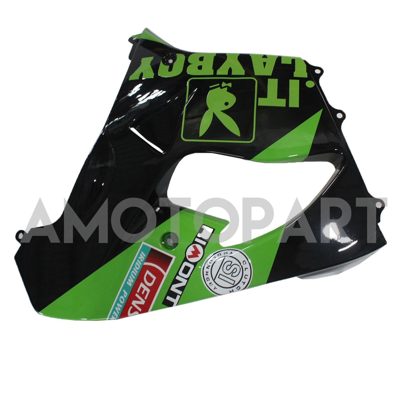 Amotopart Kawasaki ZX9R 2000-2001 Green Black Fairing Kit
