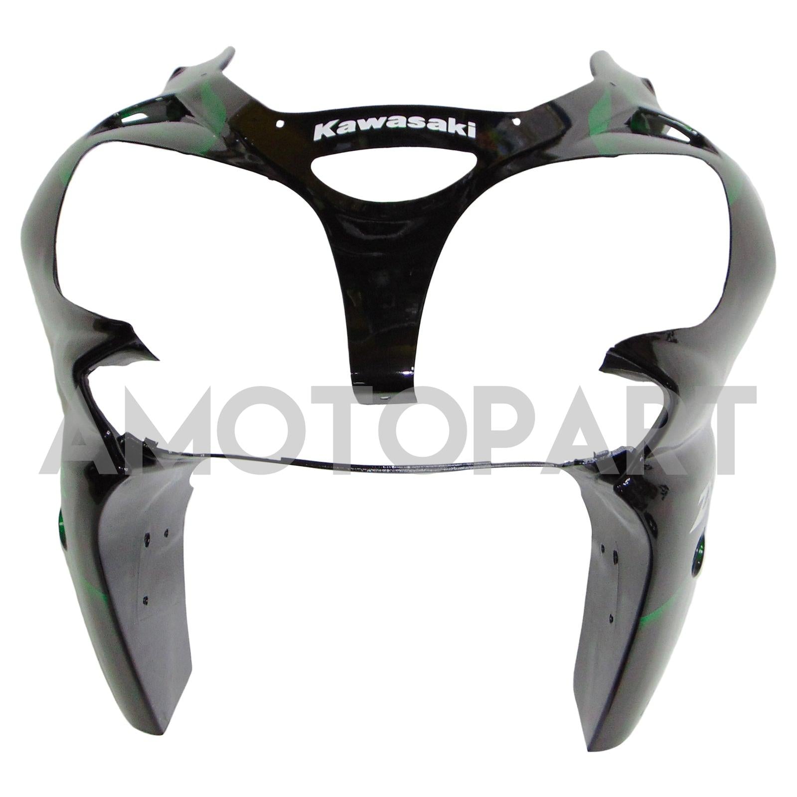 Amotopart Kawasaki ZX9R 2000-2001 Black Green Fairing Kit