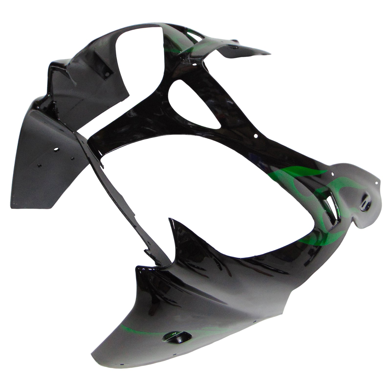 Amotopart Kawasaki ZX9R 2000-2001 Black Green Fairing Kit