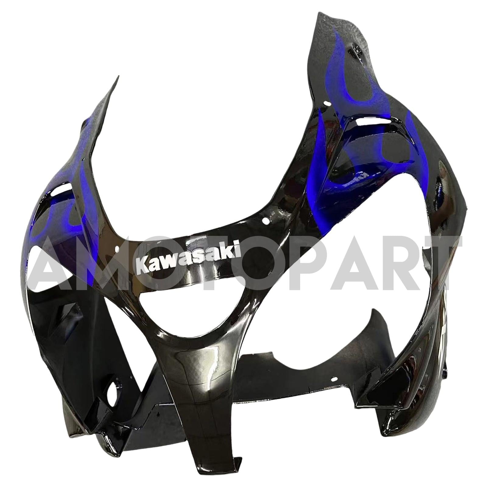 Amotopart Kawasaki ZX9R 2000-2001 Black Blue Fairing Kit