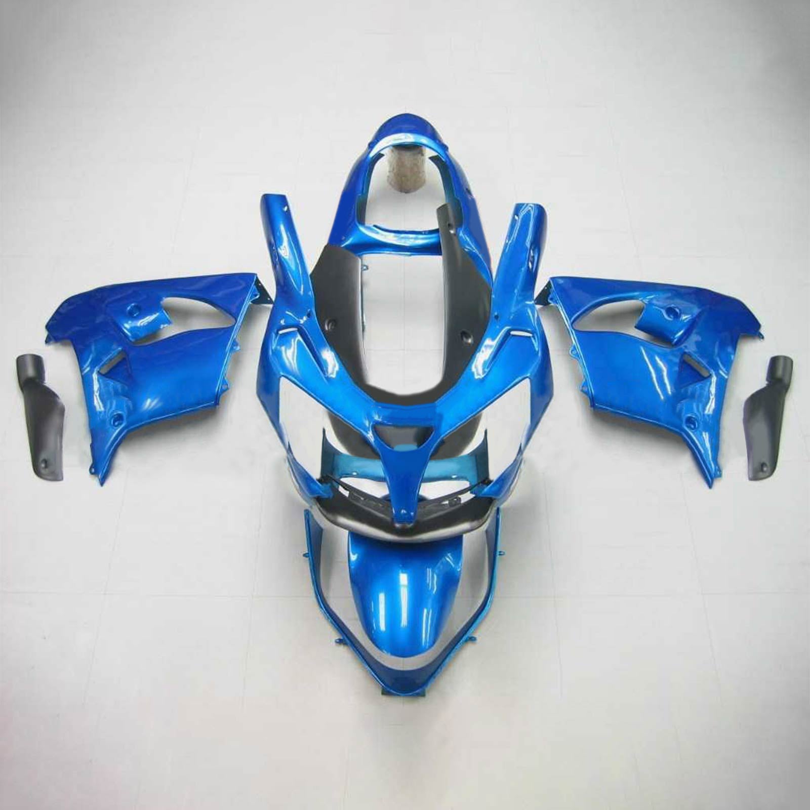 Amotopart Kawasaki ZX9R 2000-2001 Gloss Blue Fairing Zestaw