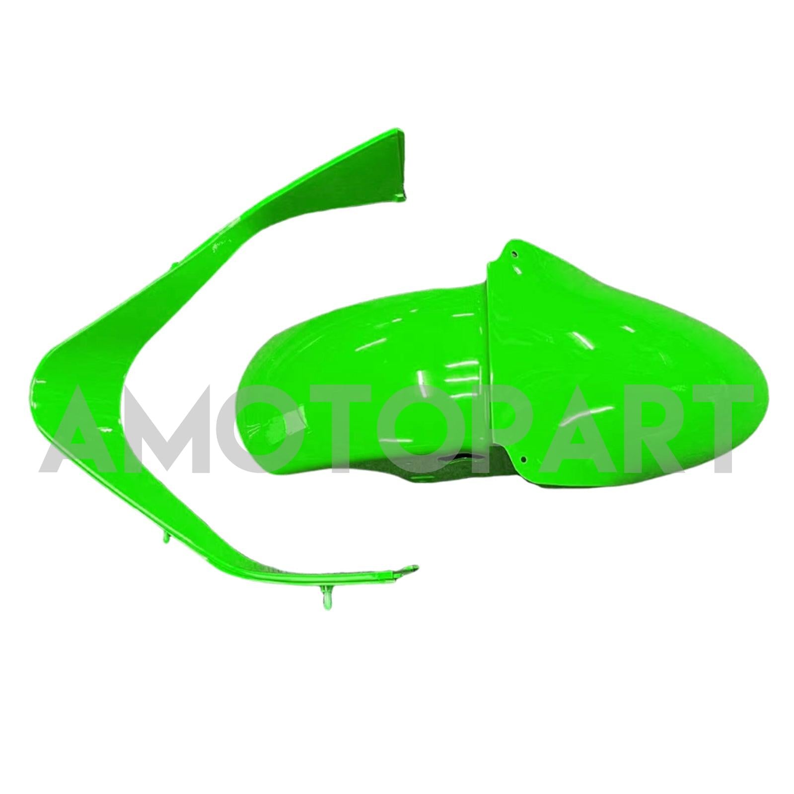 Amotopart Kawasaki ZX9R 2000-2001 Black Green Fairing Kit