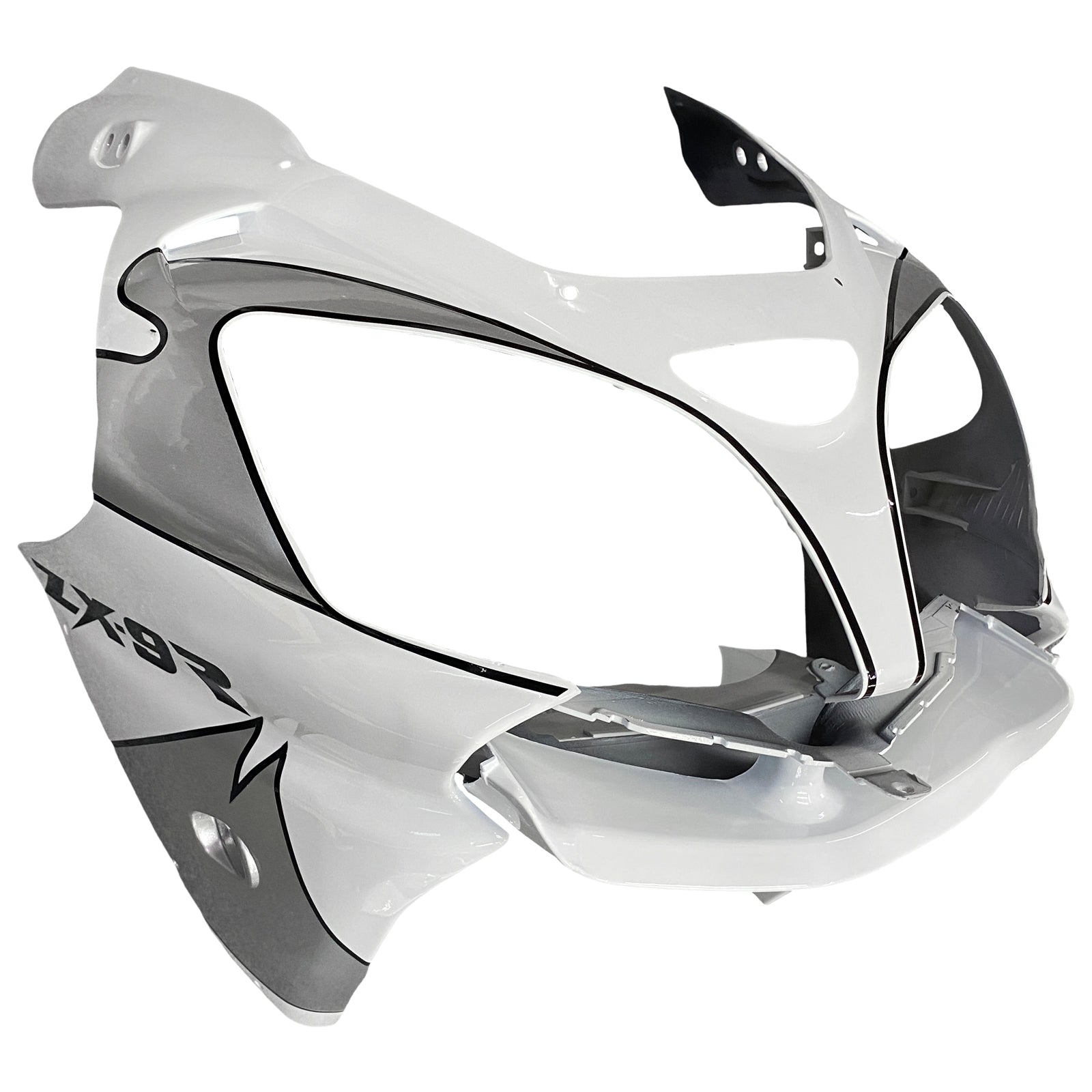 Amotopart Kawasaki ZX9R 2000-2001 Silver White Fairing Kit