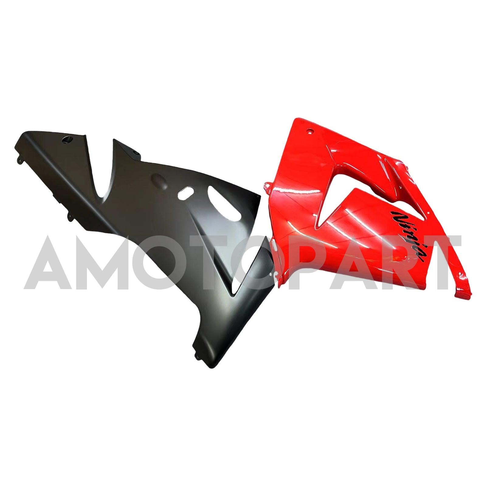 Amotopart 2004-2005 Kawasaki ZX10R Red & Black Fairing Kit