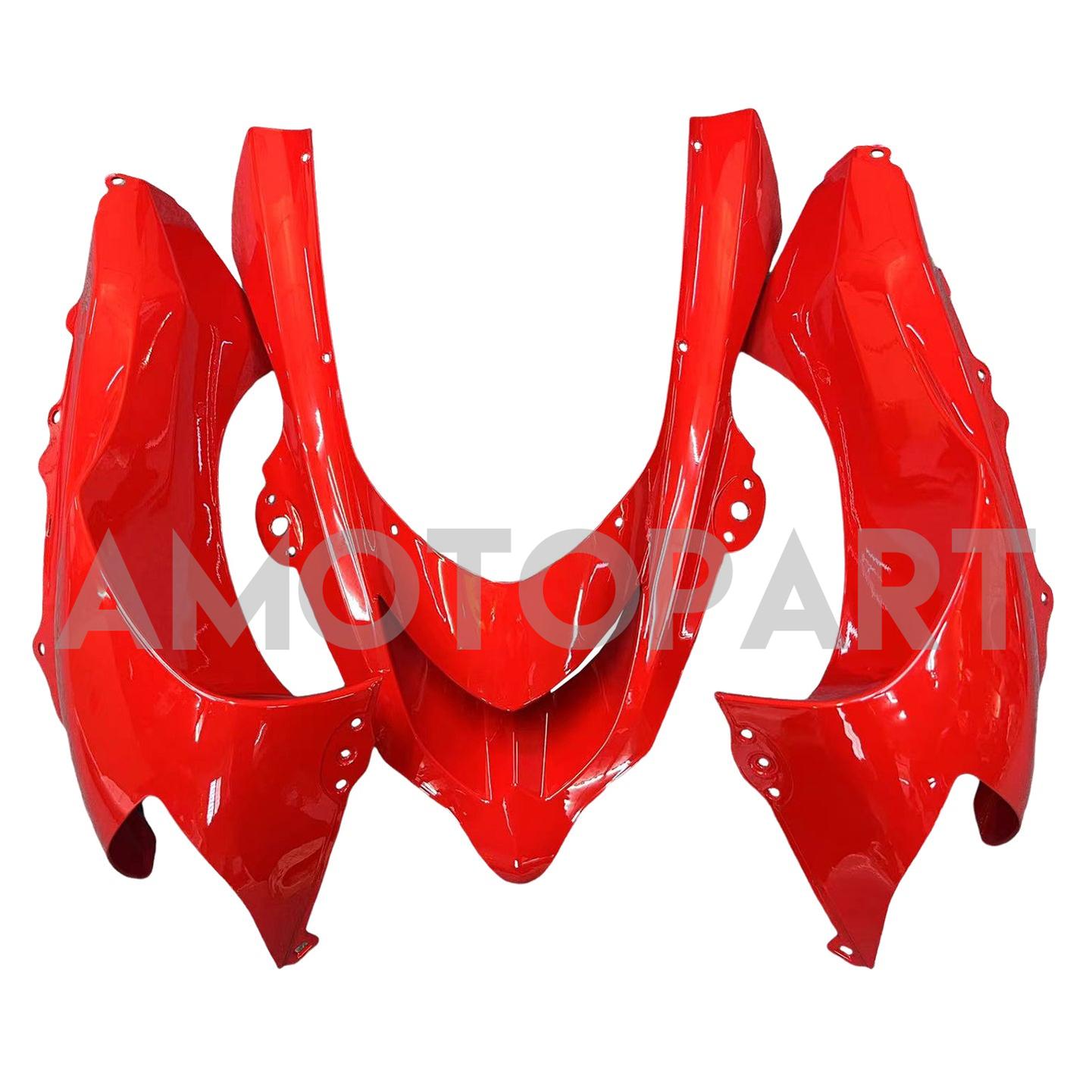 Amotopart 2004-2005 Kawasaki ZX10R Red & Black Fairing Kit
