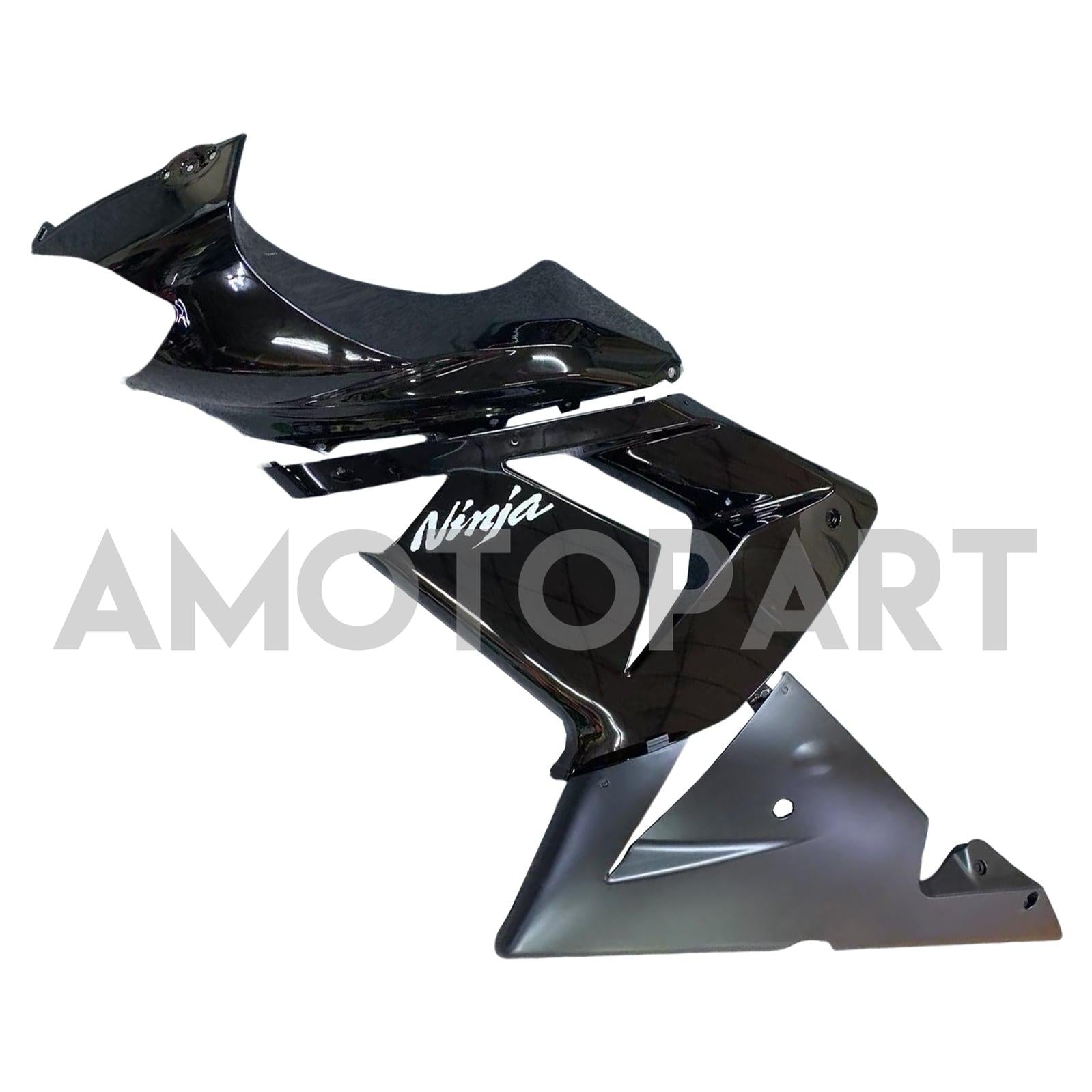 Amotopart 2004-2005 Kawasaki ZX10R Gloss&Matte Black Fairing Kit