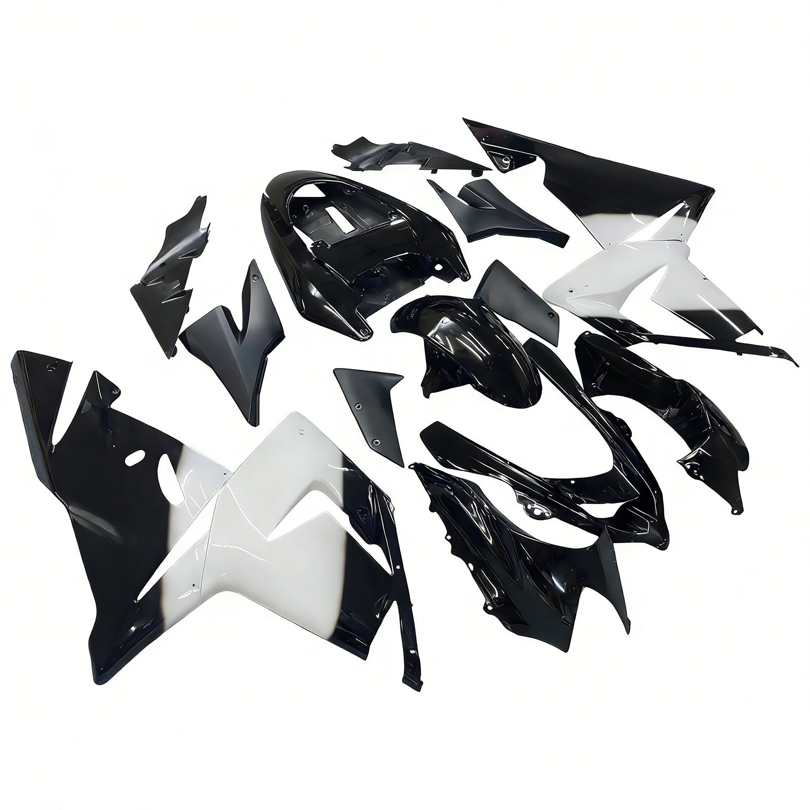 Amotopart 2004-2005 Kawasaki ZX10R White&Black Fairing Kit
