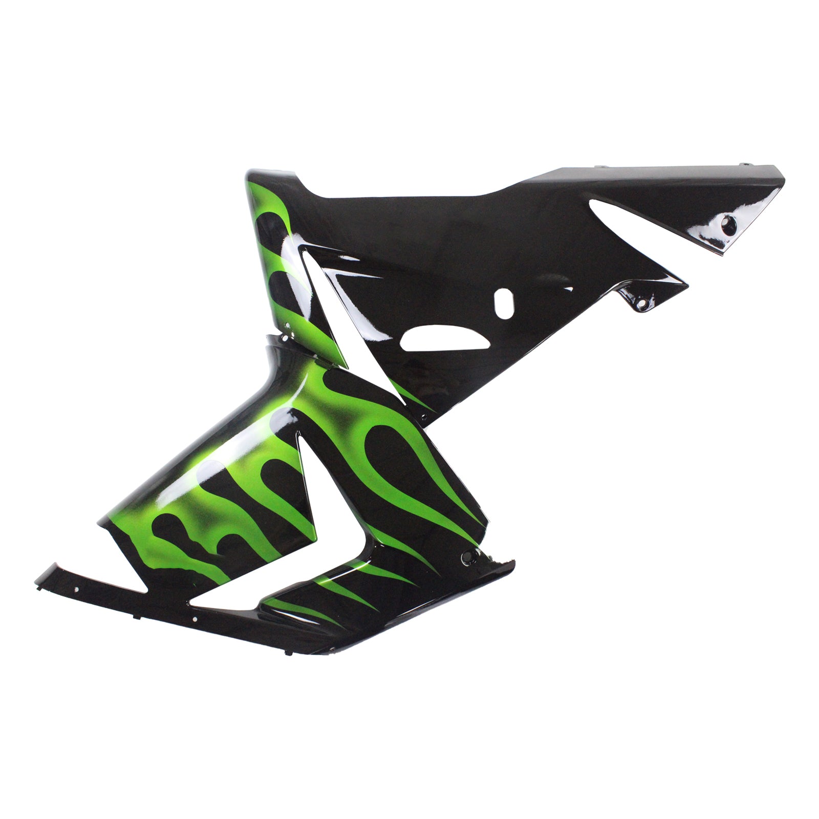 Amotopart Kawasaki 2004–2005 ZX10R Schwarz mit Green Line Verkleidungsset