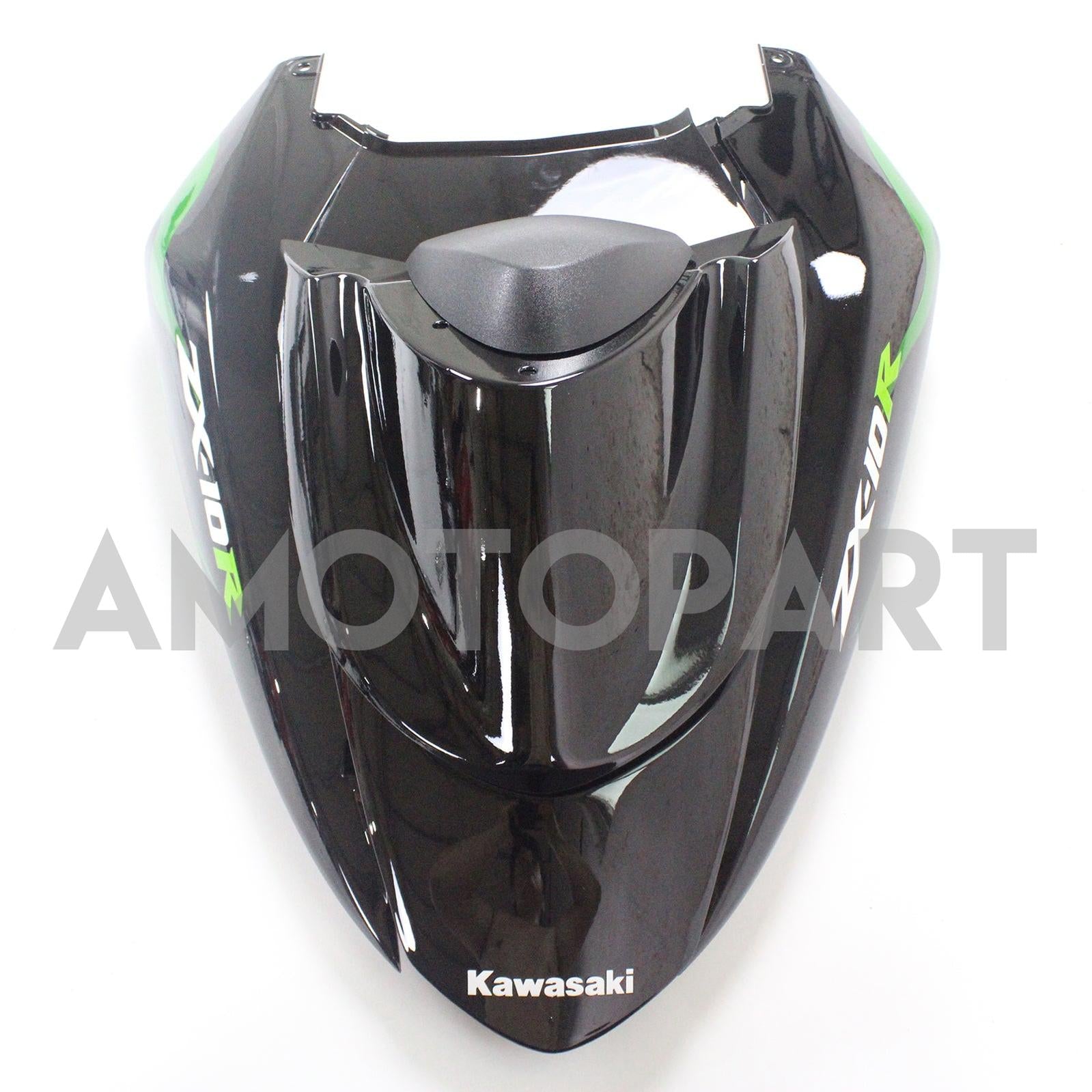 AMOTOTT KAWASAKI 2004-2005 ZX10R BLACK com kit de carenagem de linha verde