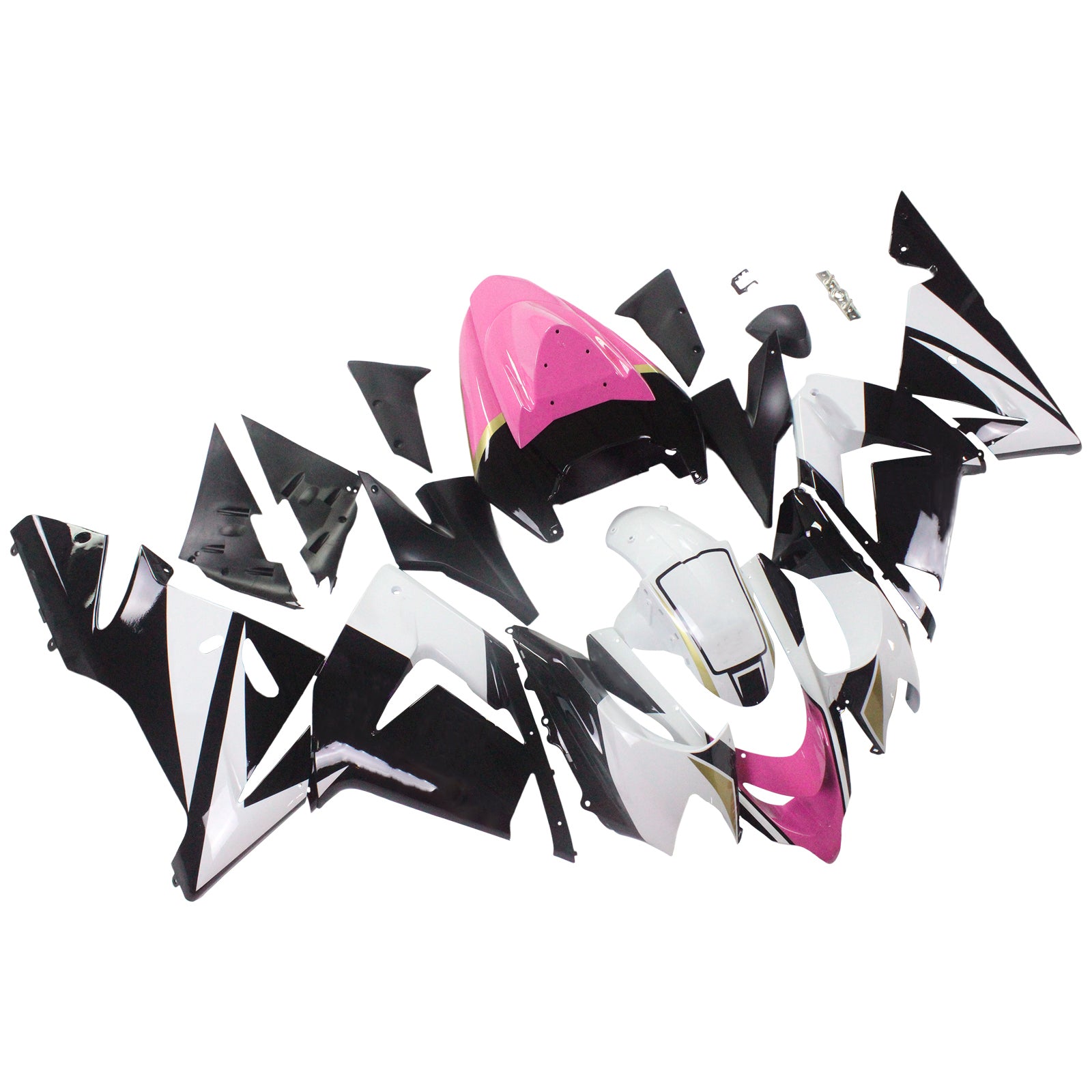 Amotopart Kawasaki 2004-2005 ZX10R Black Pink Fairing Kit