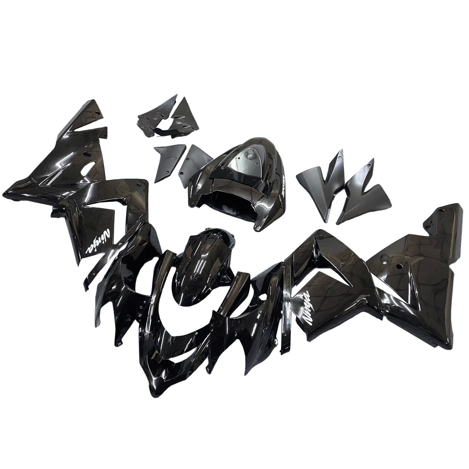 Amotopart Kawasaki 2004-2005 ZX10R Bright Black Fairing Kit