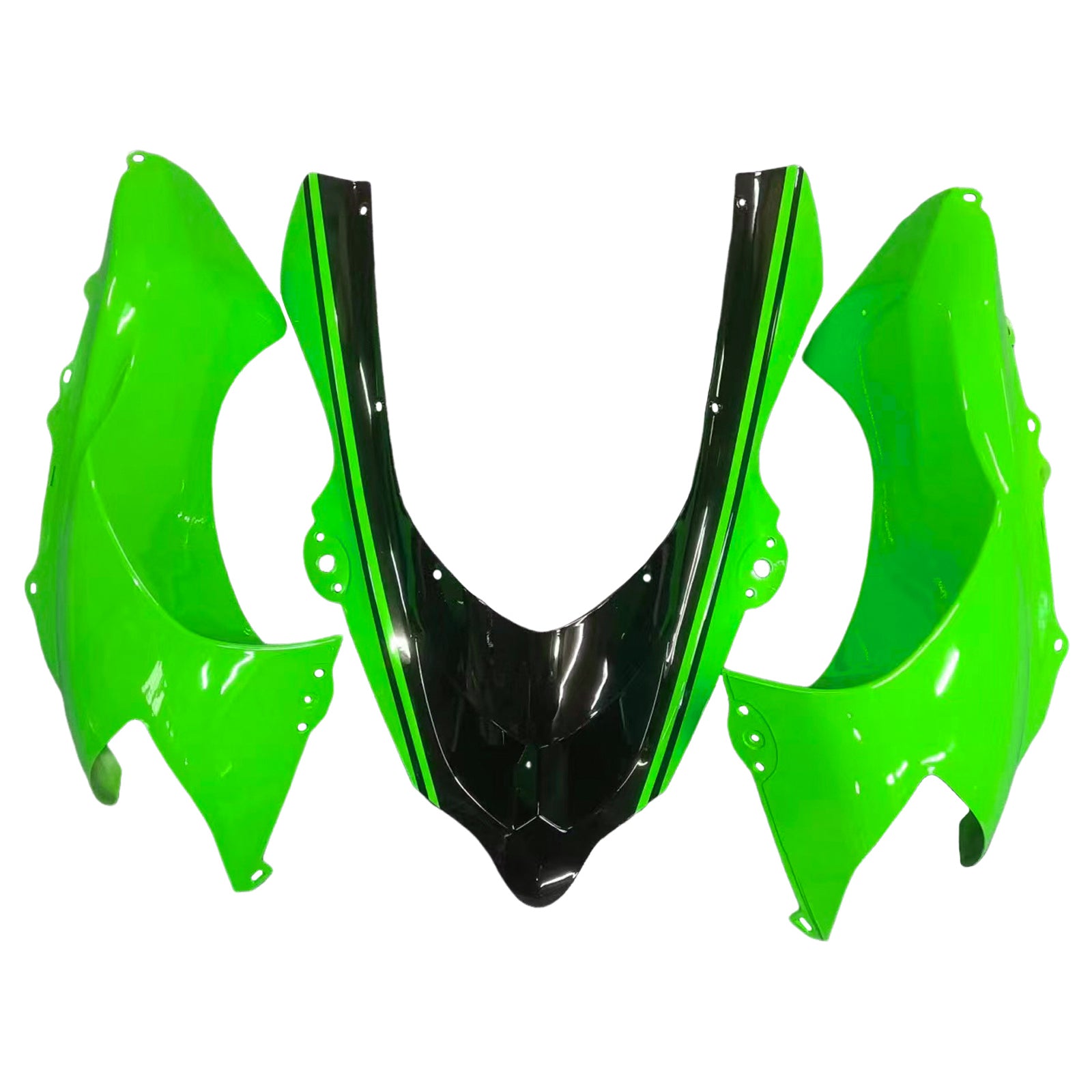 Amotopart Kawasaki 2004-2005 ZX10R Green Black Fairing Kit