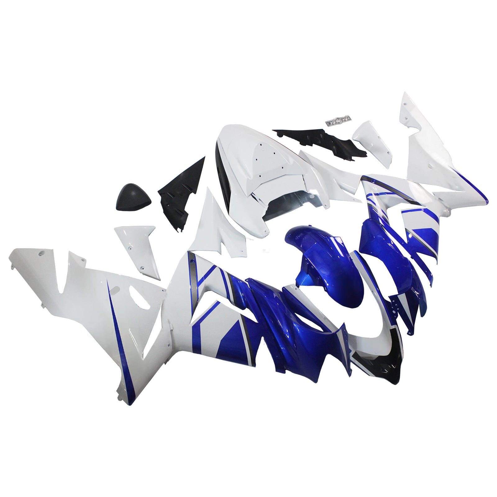 Amotopart Kawasaki 2004-2005 ZX10R Black White Fairing Kit