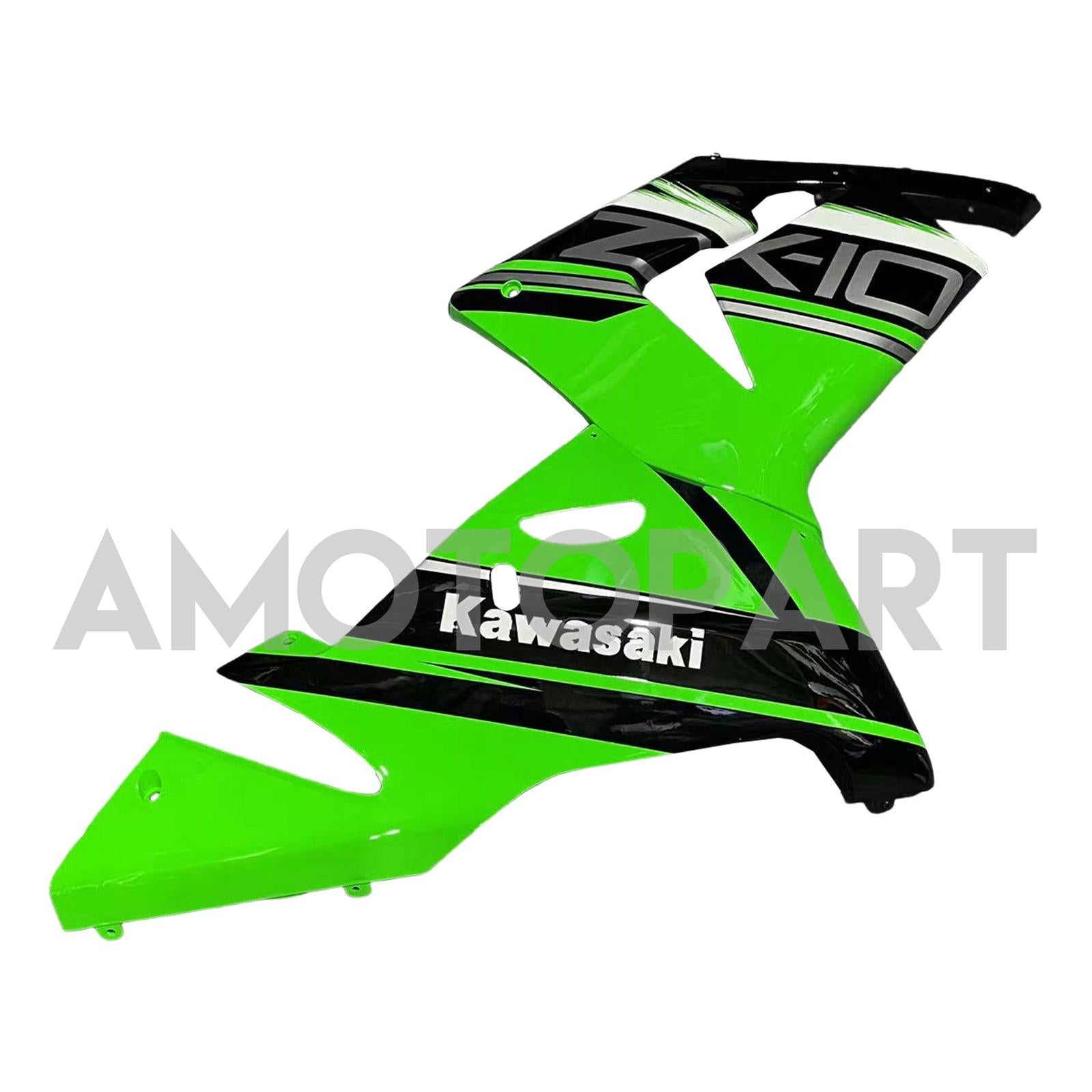 Amotopart Kawasaki 2004-2005 ZX10R Kit de carenagem preta verde