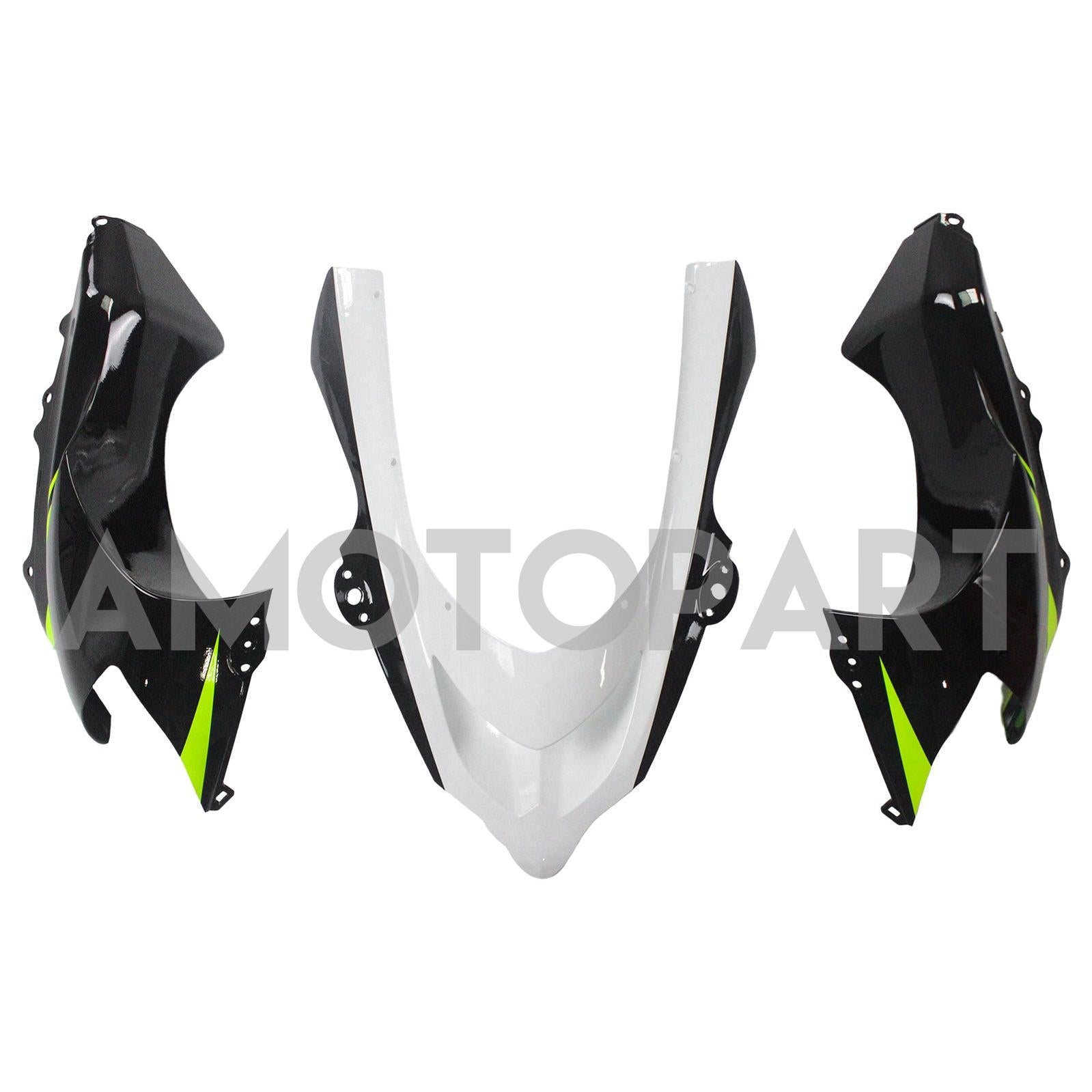 Amotopart Kawasaki 2004-2005 ZX10R White Yellow Fairing Kit