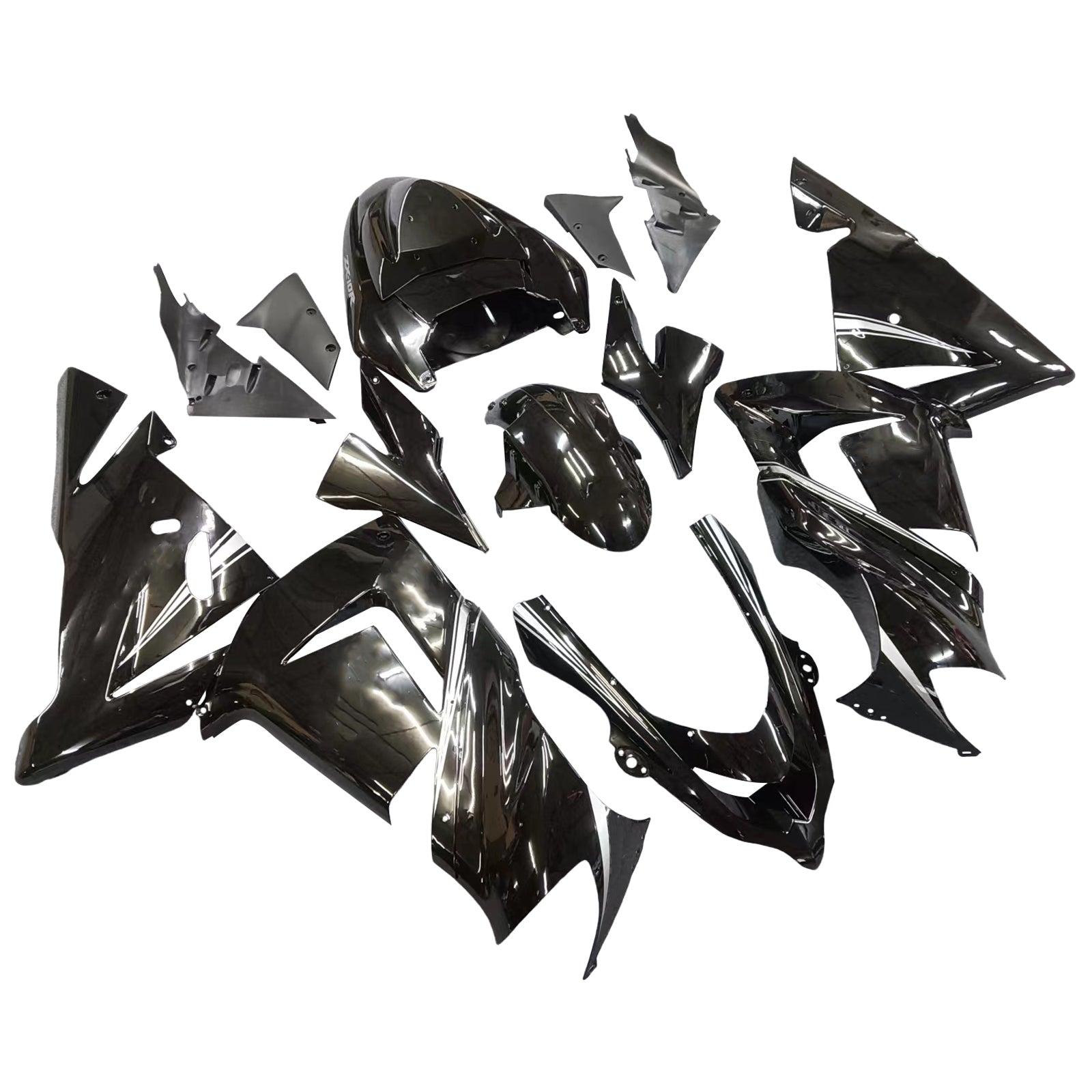 Amotopart Kawasaki 2004-2005 ZX10R Gloss Black Fairing Kit