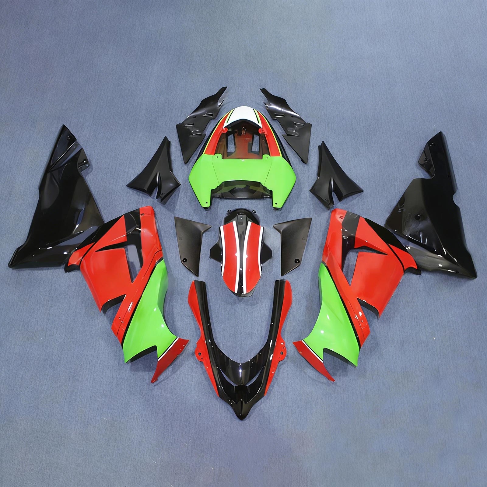 Amotopart 2004-2005 ZX10R Kawasaki Rot&Grünes Verkleidungsset