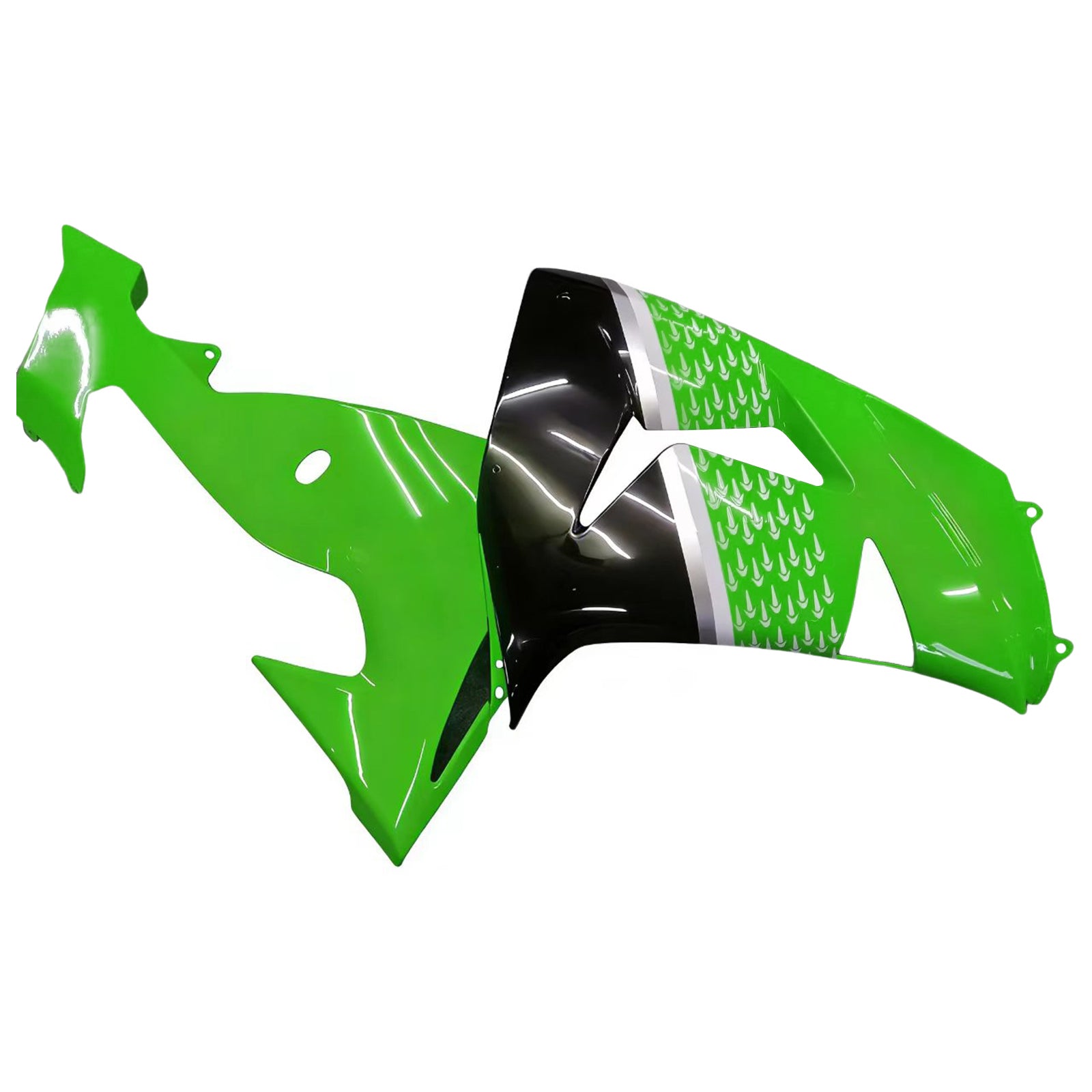 Amotopart 2006-2007 Kawasaki ZX10R Green&Black Fairing Kit