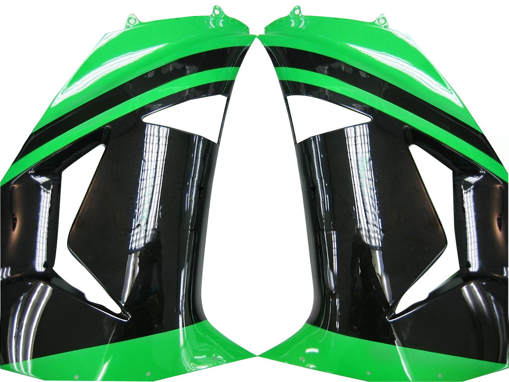 Amotopart 2006-2007 Kawasaki ZX10R Fairing Green Style2 sæt