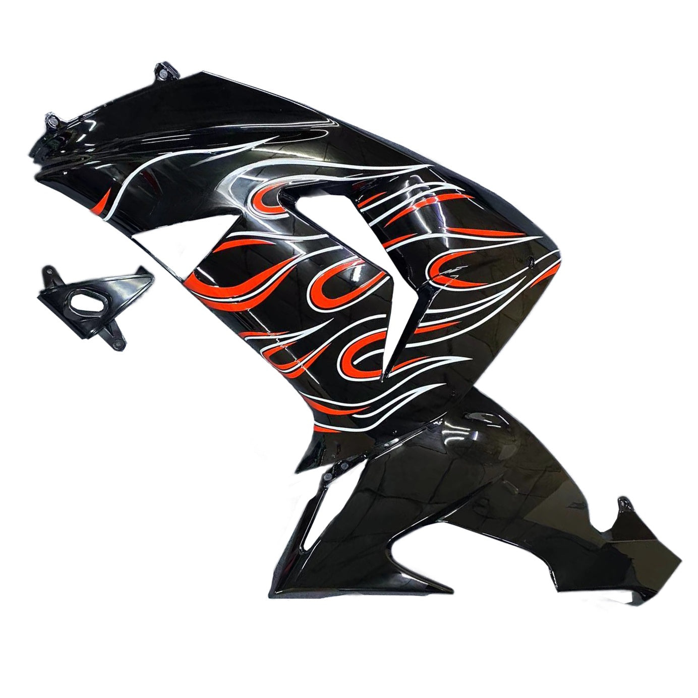 Amotopart 2006–2007 Kawasaki ZX10R Schwarz Orange Verkleidungsset