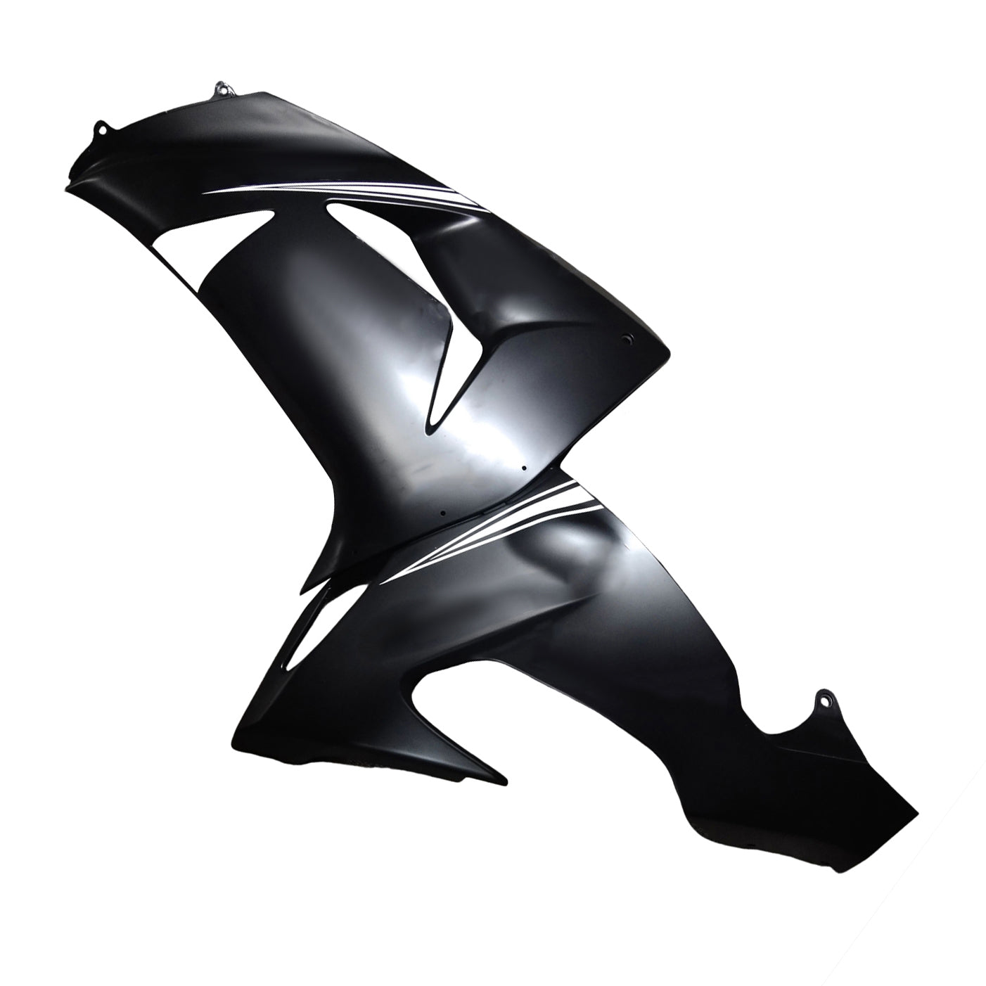 Amotopart Kawasaki ZX10R 2006-2007 Sort med White Logo Fairing Kit