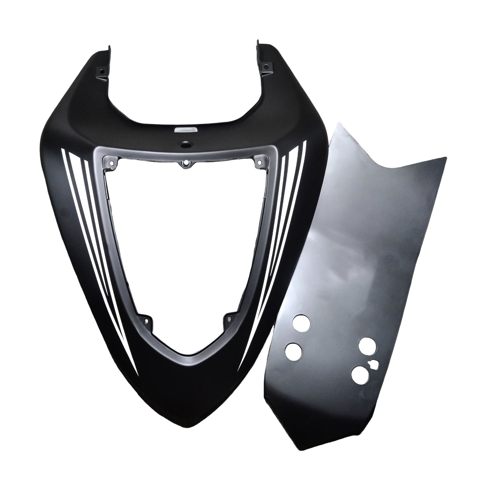 Amotopart Kawasaki ZX10R 2006-2007 Sort med White Logo Fairing Kit